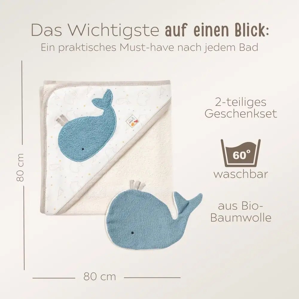 FEHN Badeset Wal personalisierbar - wunderwunsch
