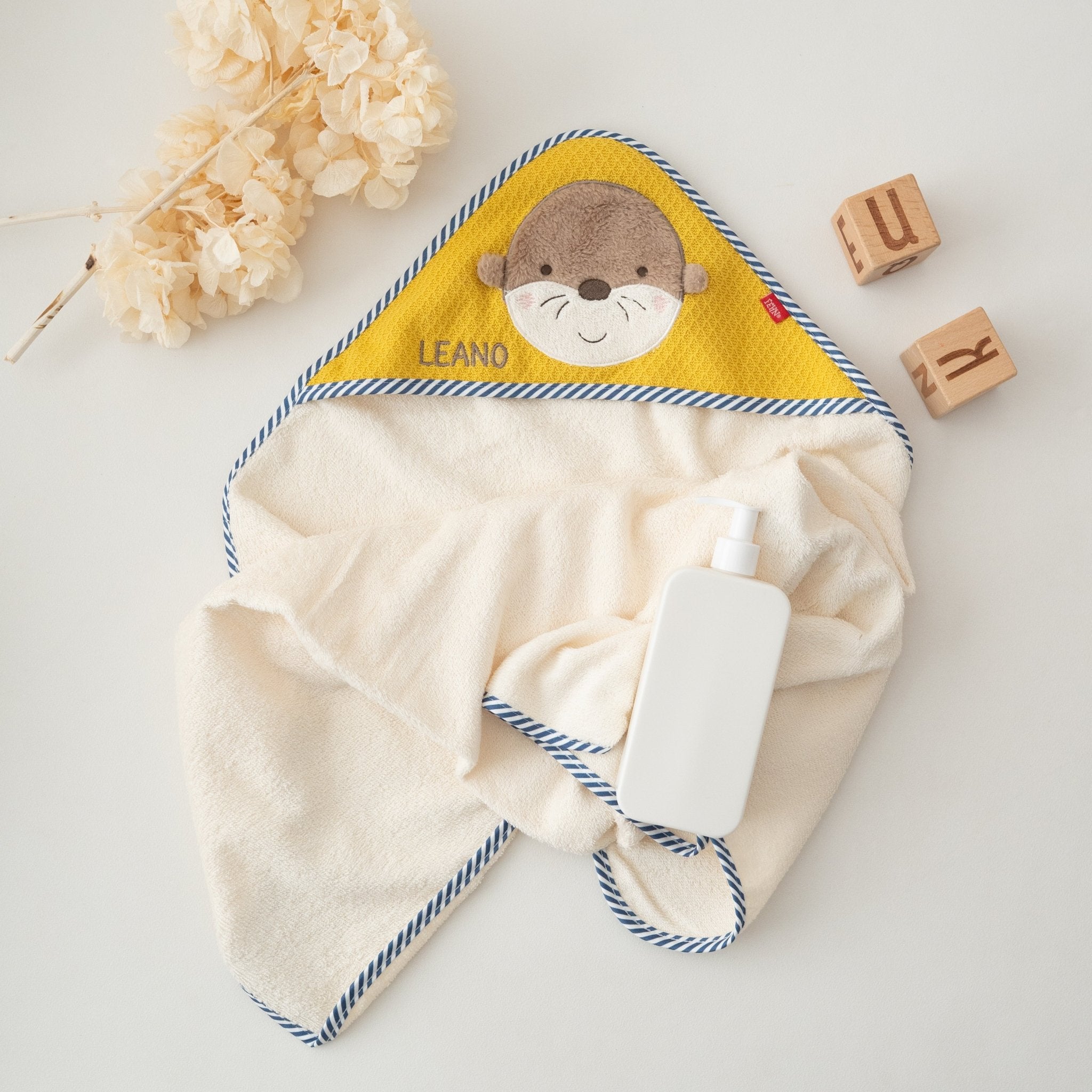 FEHN Tier Baby Kapuzenhandtuch Frottee - wunderwunsch