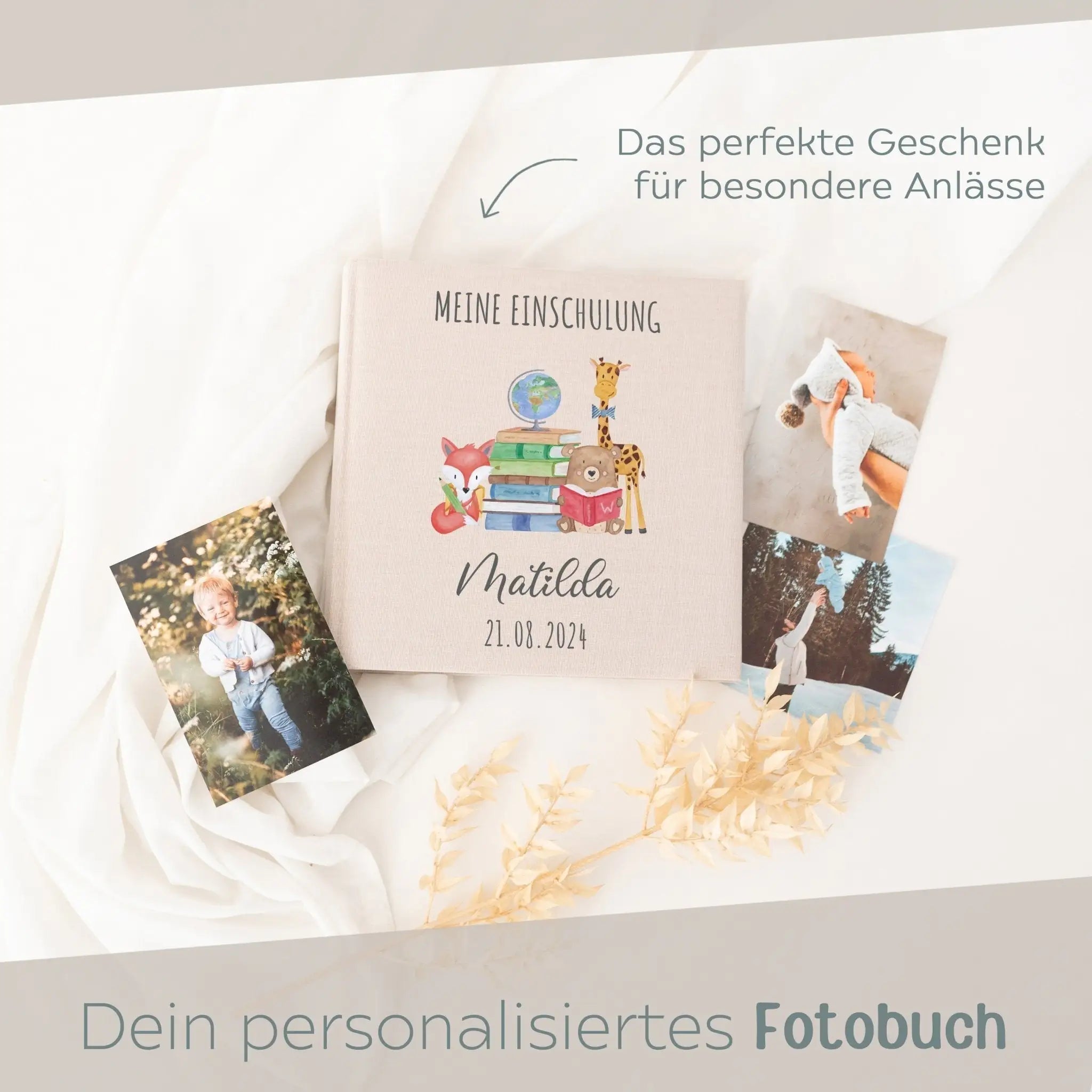 Fotoalbum mit Leineneinband - Meine Einschulung - wunderwunsch