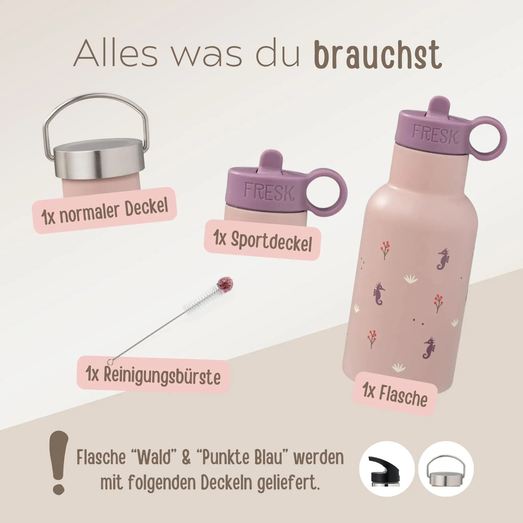 FRESK Kindergartenrucksack und Trinkflasche personalisiert - wunderwunsch