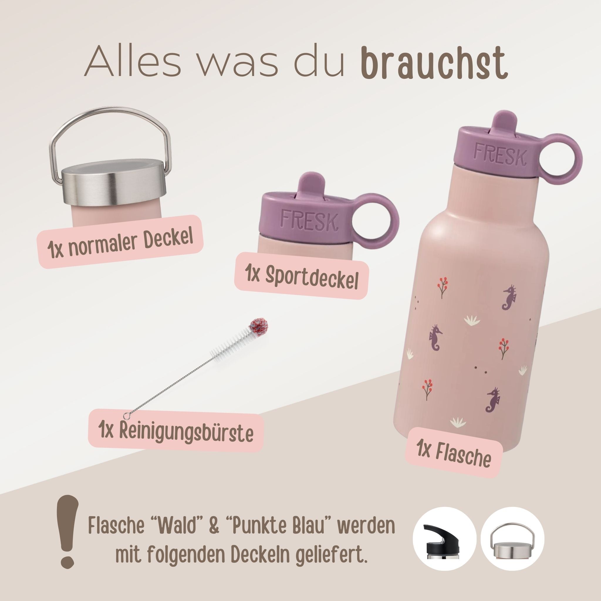 FRESK Kindergartenrucksack und Trinkflasche personalisiert - wunderwunsch