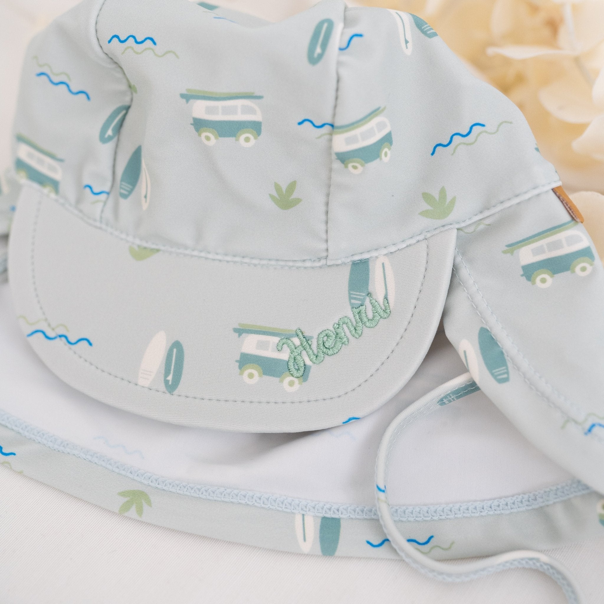 FRESK UV Sonnenhut mit Nackenschutz personalisierbar - wunderwunsch