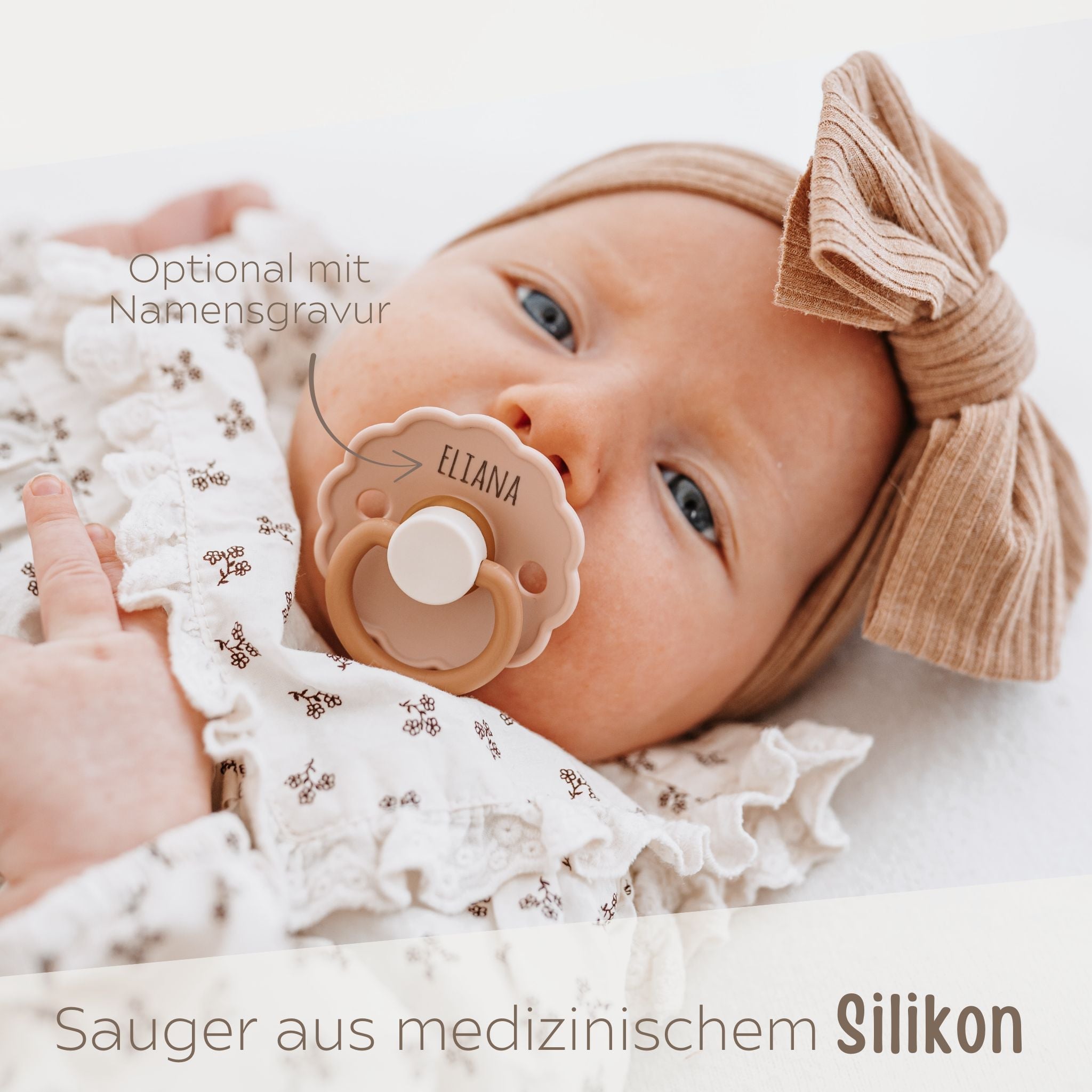 FRIGG Schnuller "Blume" personalisierbar - wunderwunsch