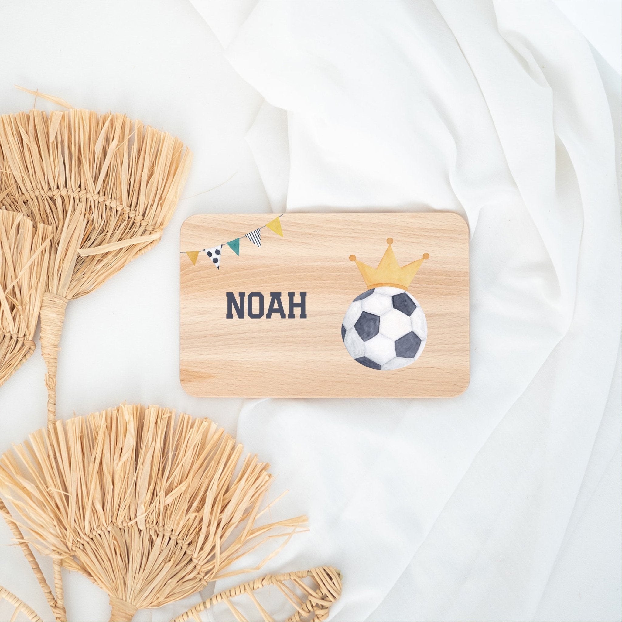 Frühstücksbrettchen personalisiert - Fußball Trikot Aquarell - wunderwunsch