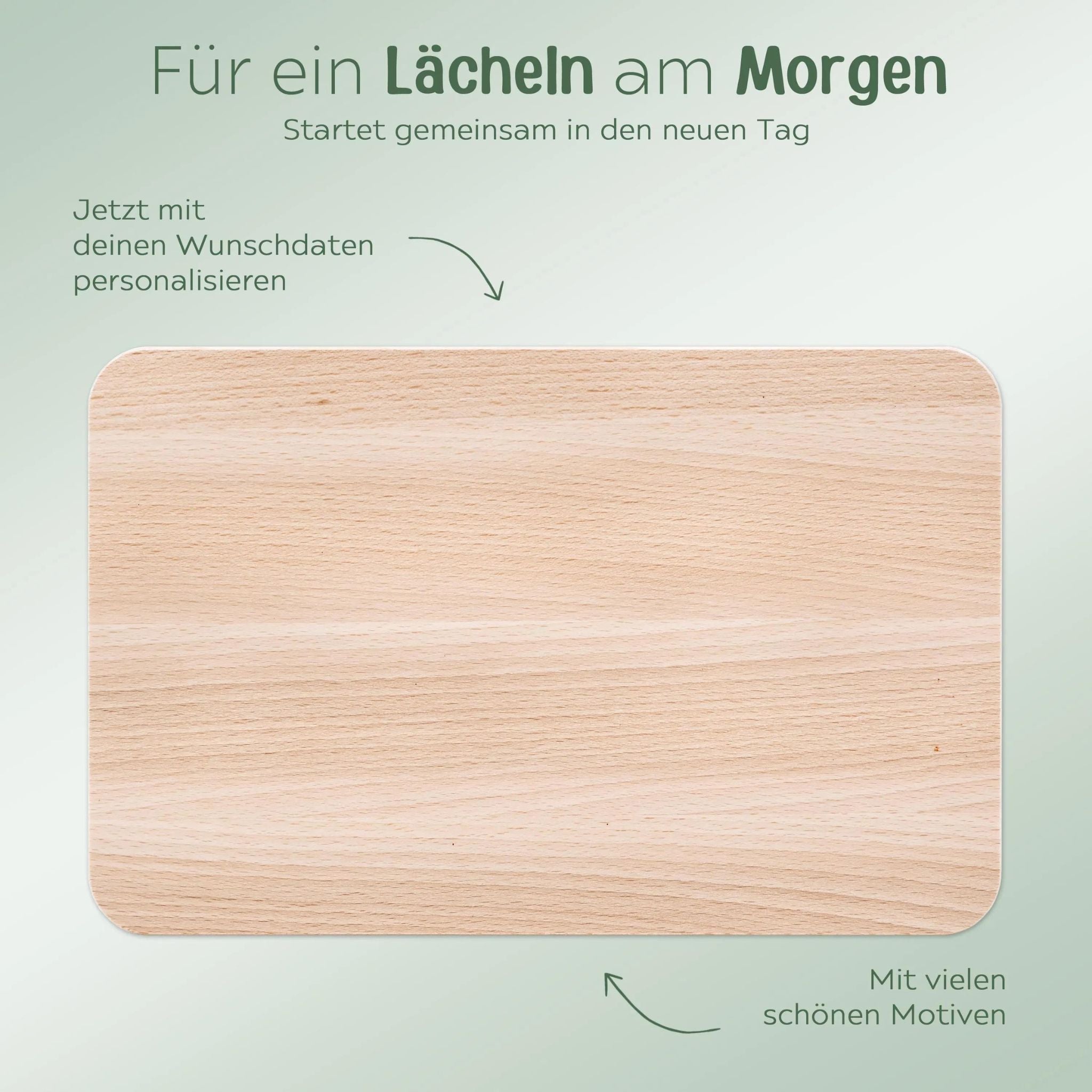 Frühstücksbrettchen personalisiert - Osterhase und Eiersuche Gravur - wunderwunsch
