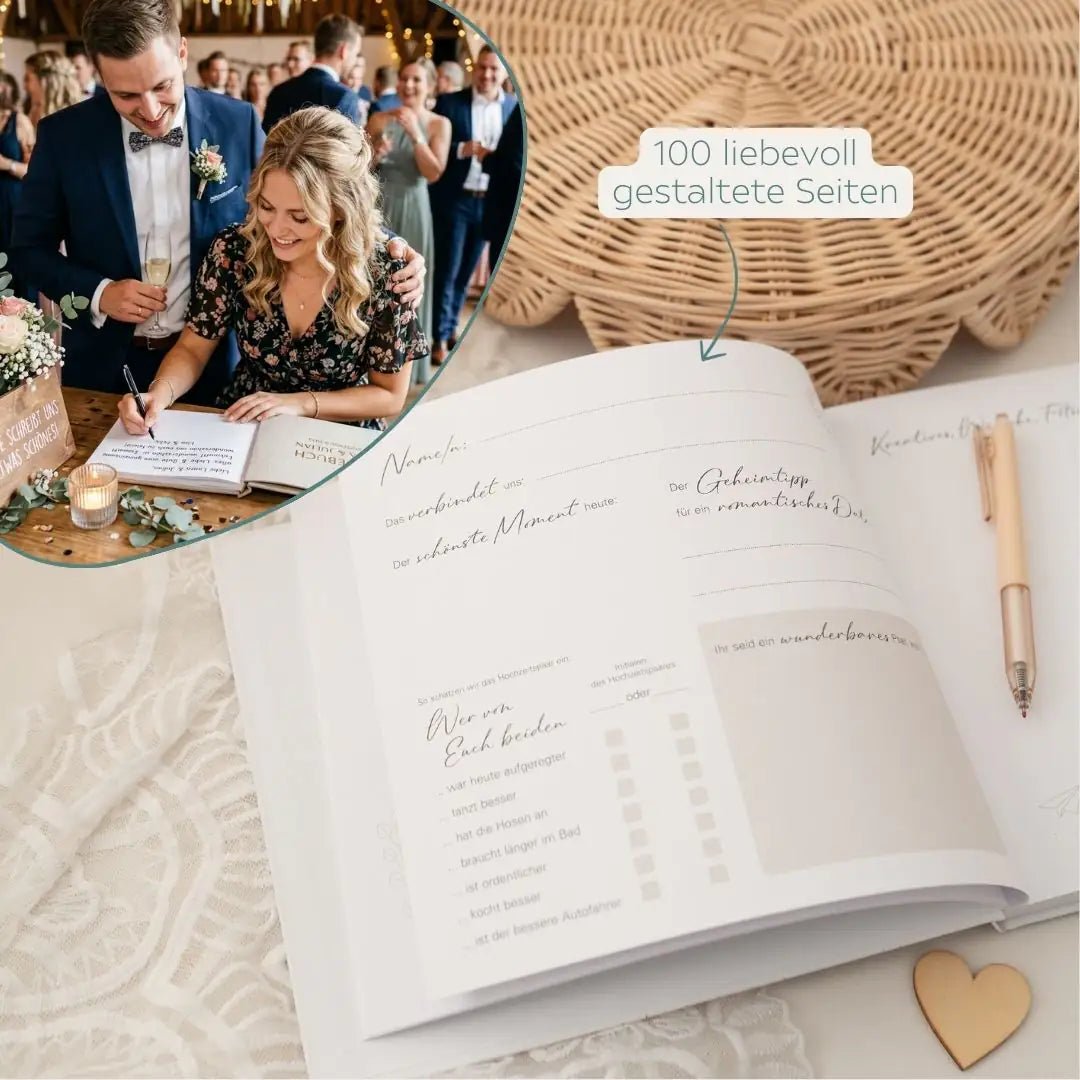 Gästebuch "Unsere Hochzeit" personalisierbar - wunderwunsch