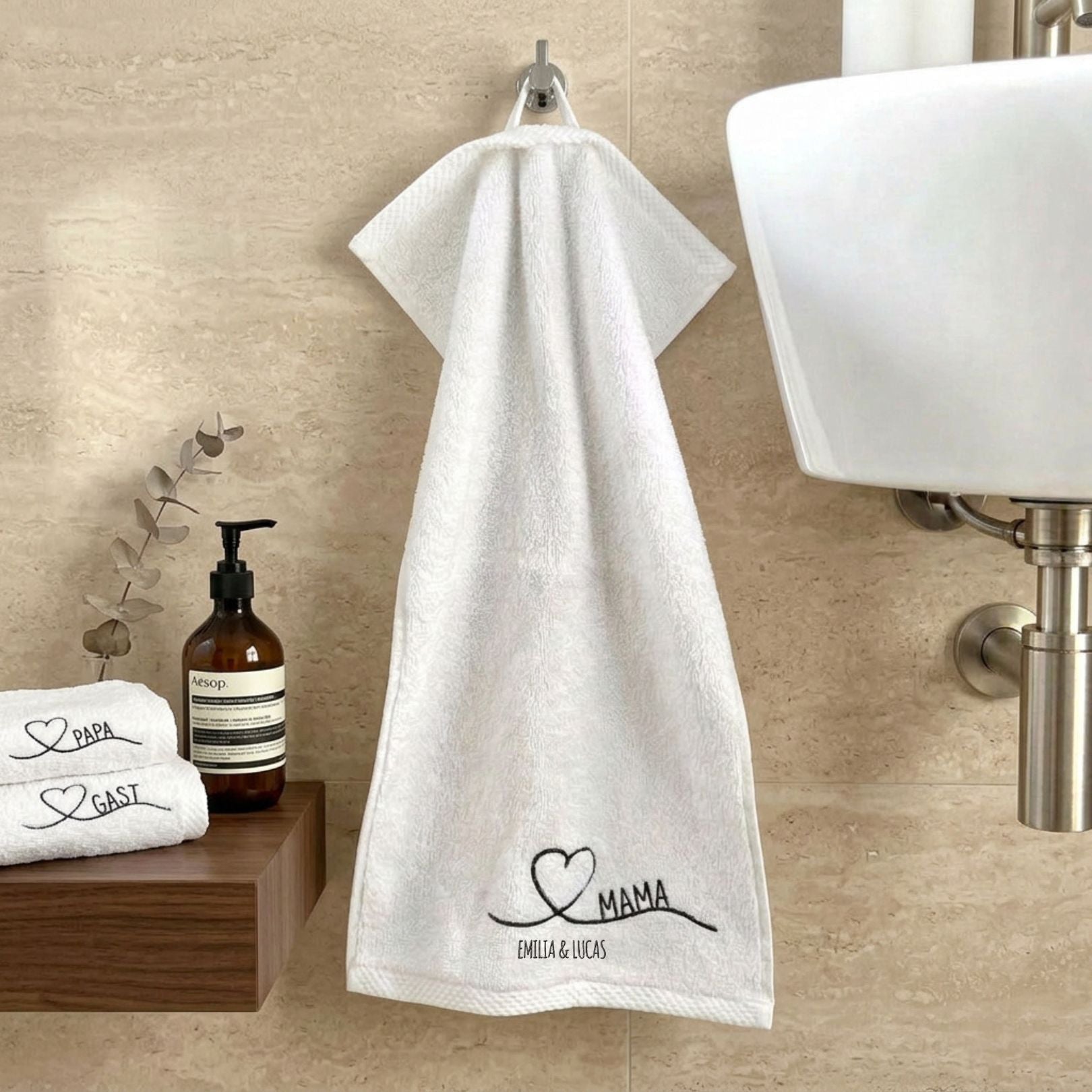 Gästehandtuch - Mama - wunderwunsch