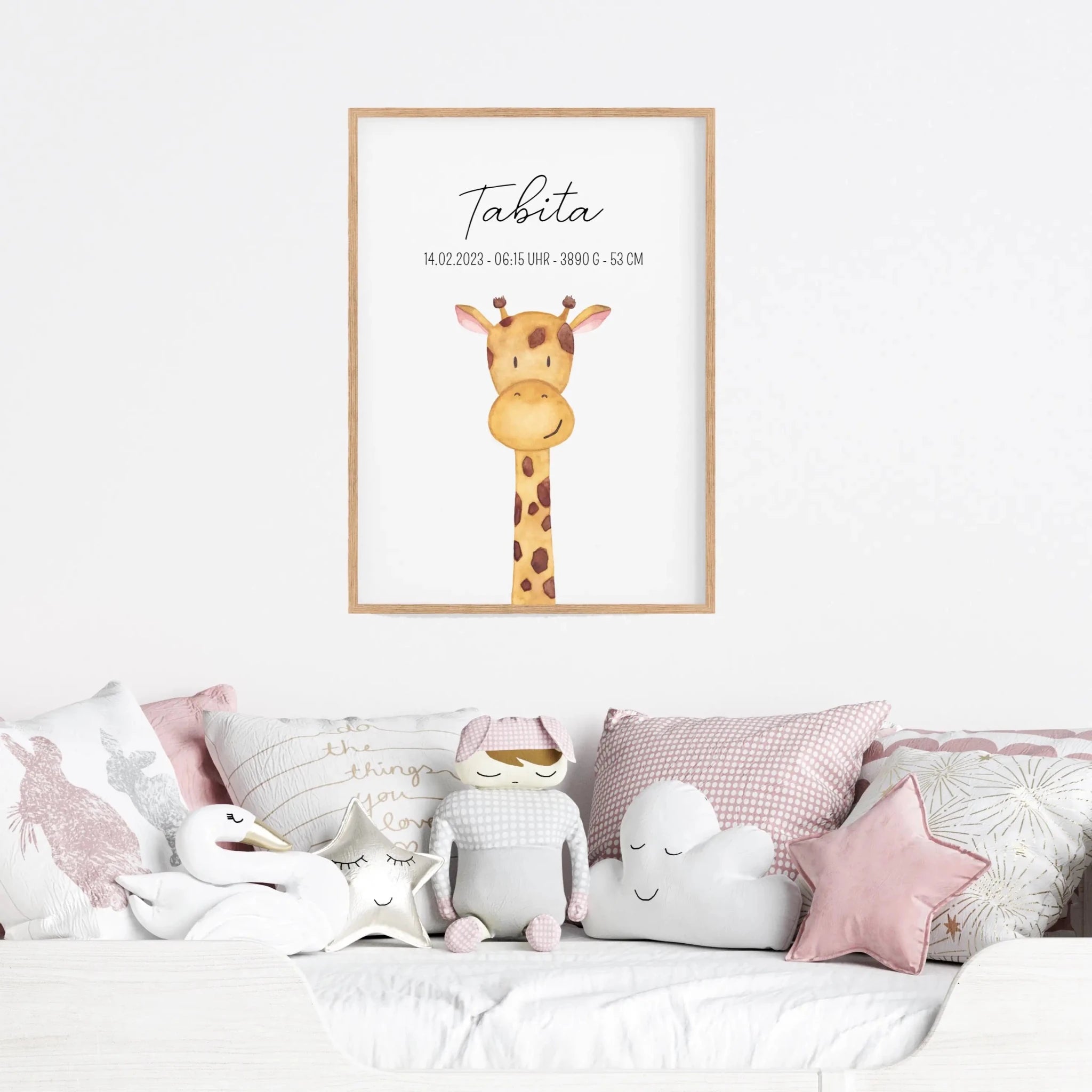 Geburtsposter – Tier Aquarell personalisiert - wunderwunsch