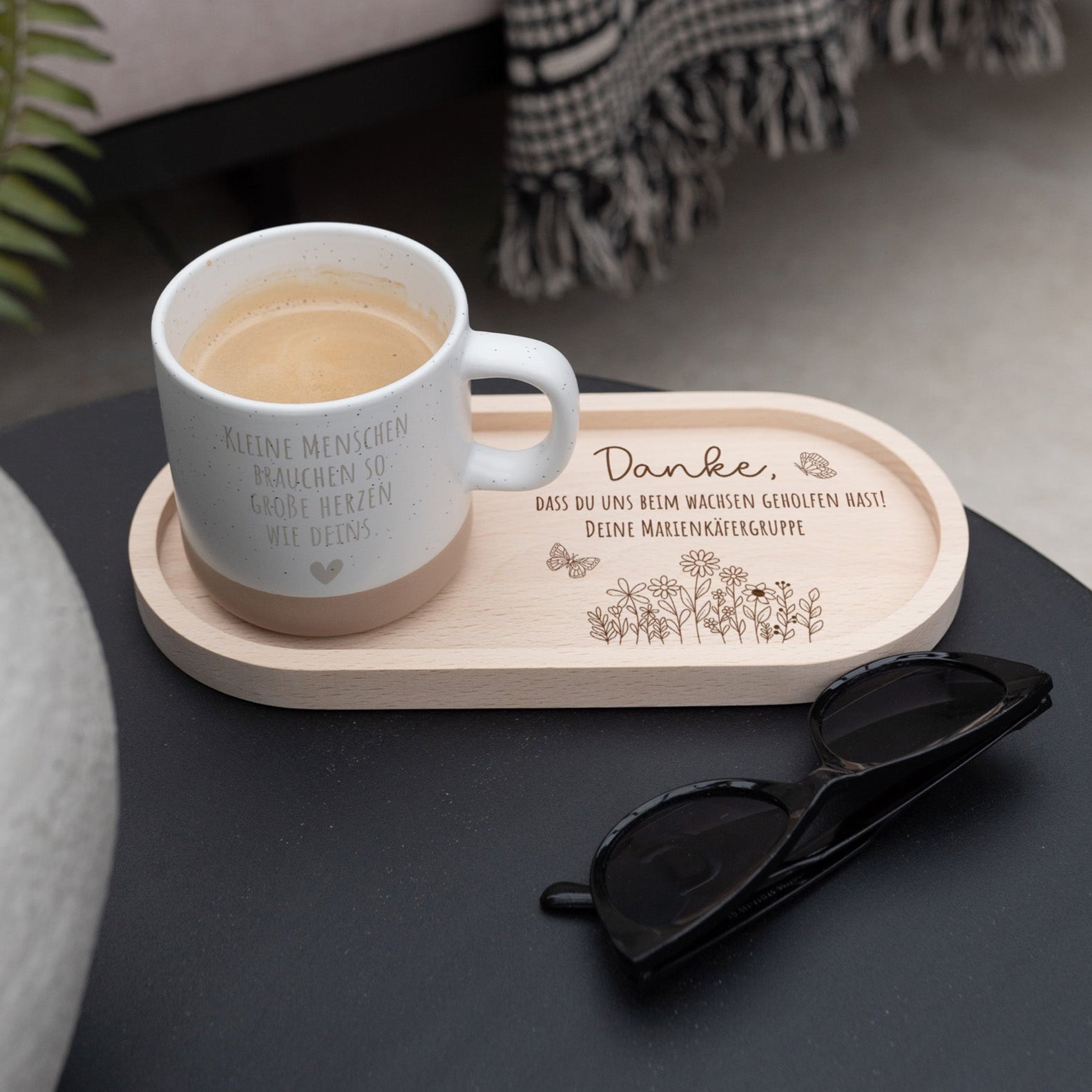 Geschenkset für Erzieher:innen – Tasse & Tablett - wunderwunsch