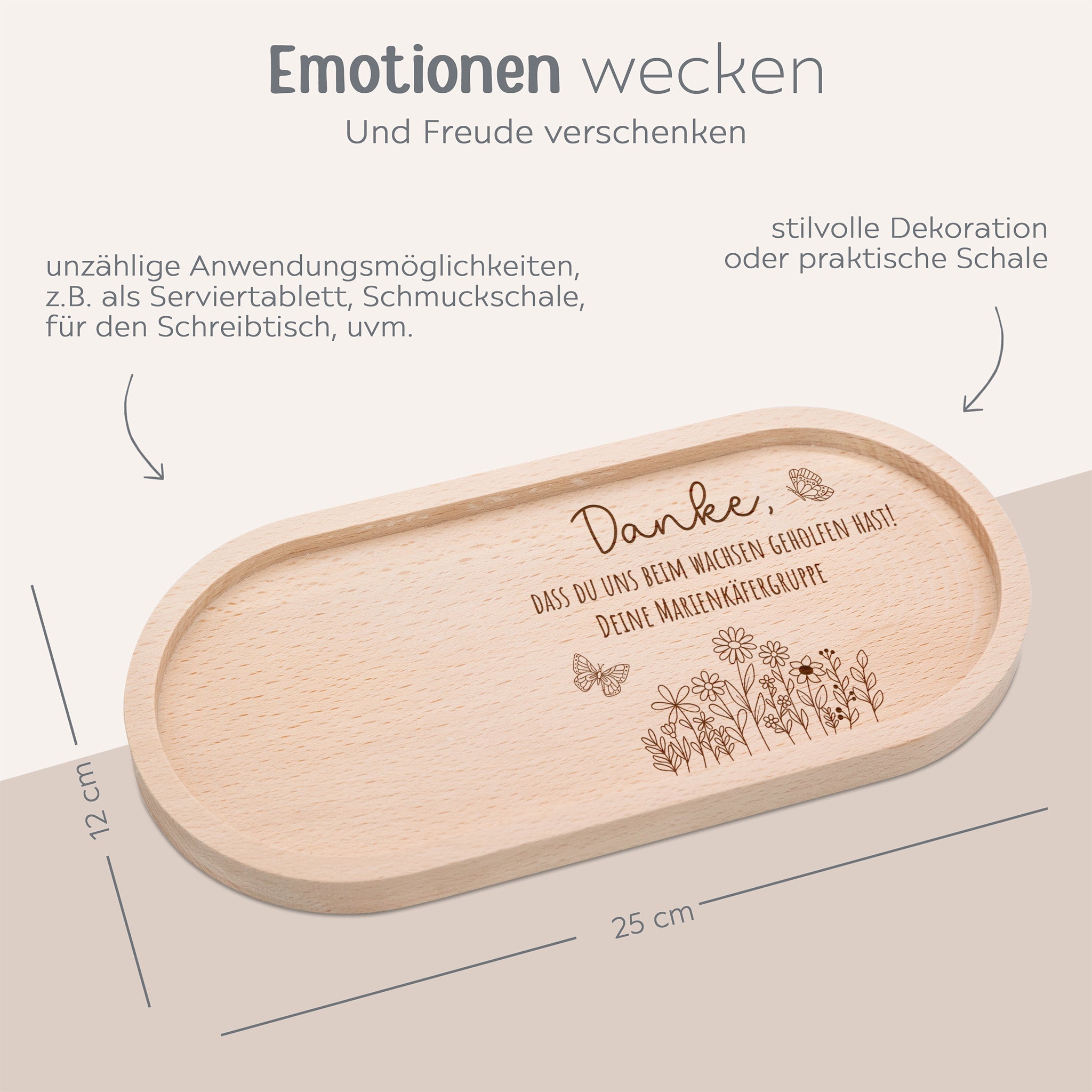 Geschenkset für Erzieher:innen – Tasse & Tablett - wunderwunsch