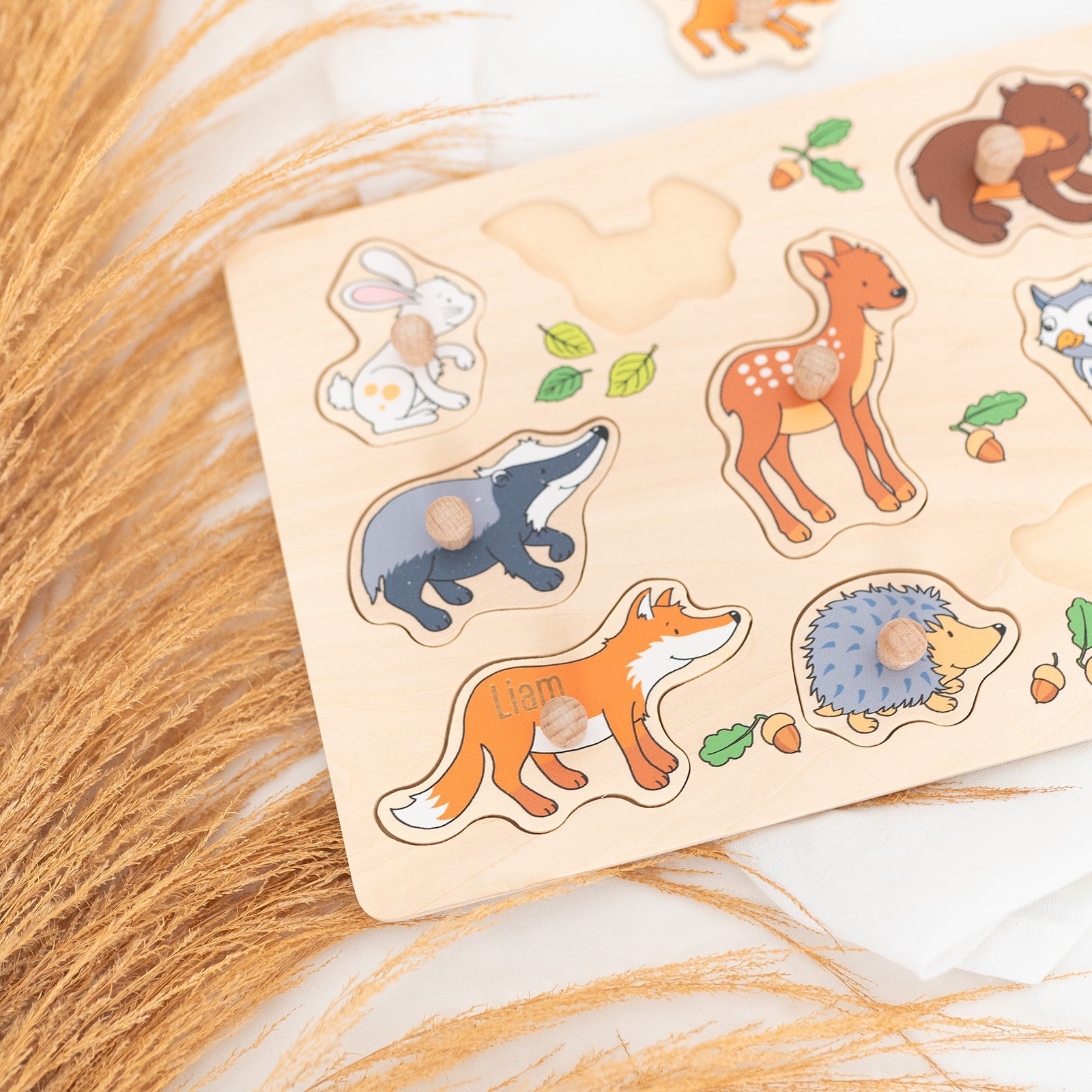 GOKI Steckpuzzle "Waldtiere" personalisiert - wunderwunsch