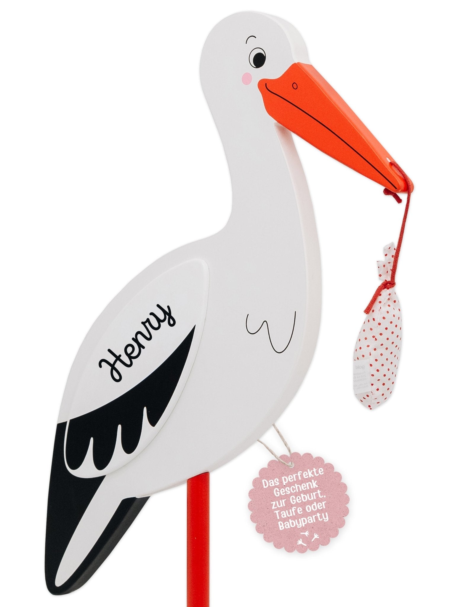 GOKI Storch mit Babytuch - wunderwunsch