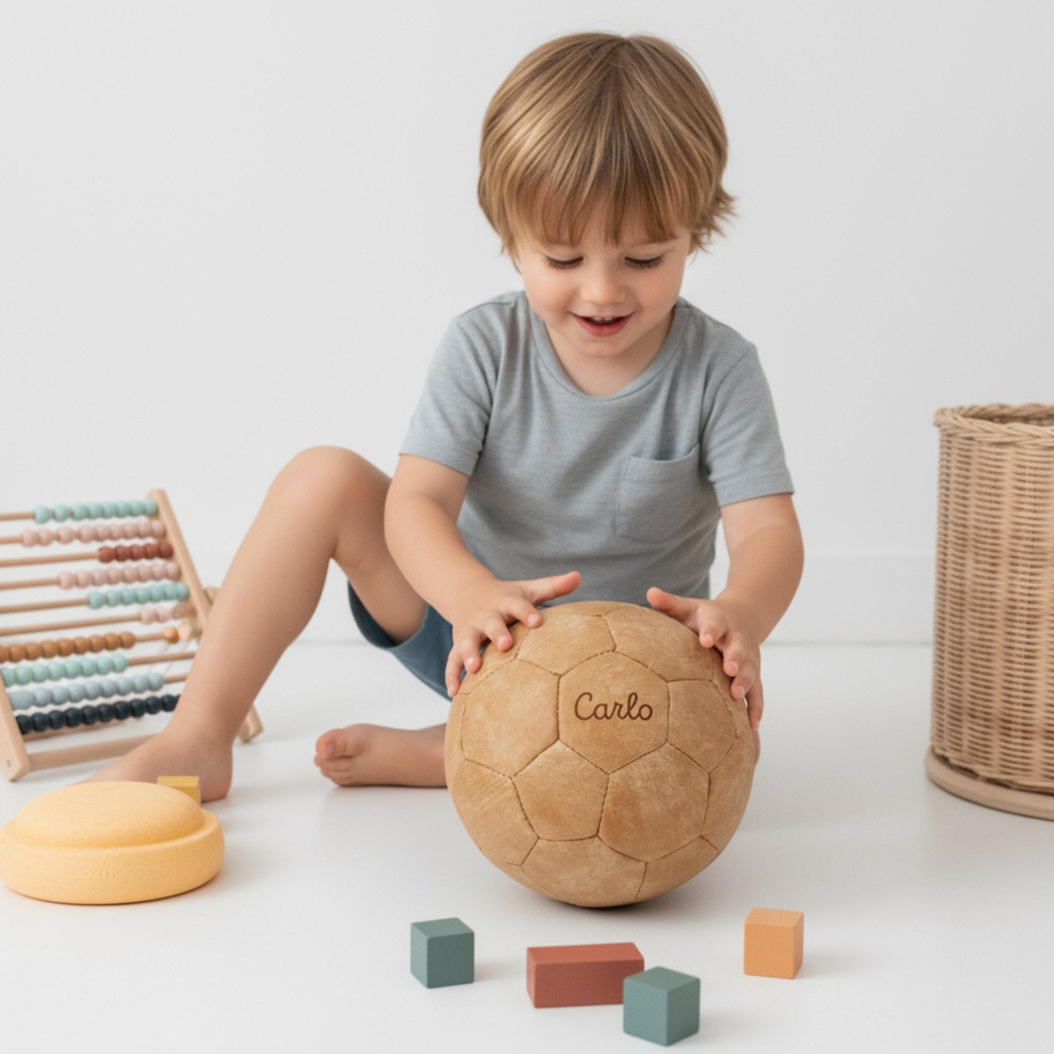Großer Fußball Leder personalisierbar - wunderwunsch