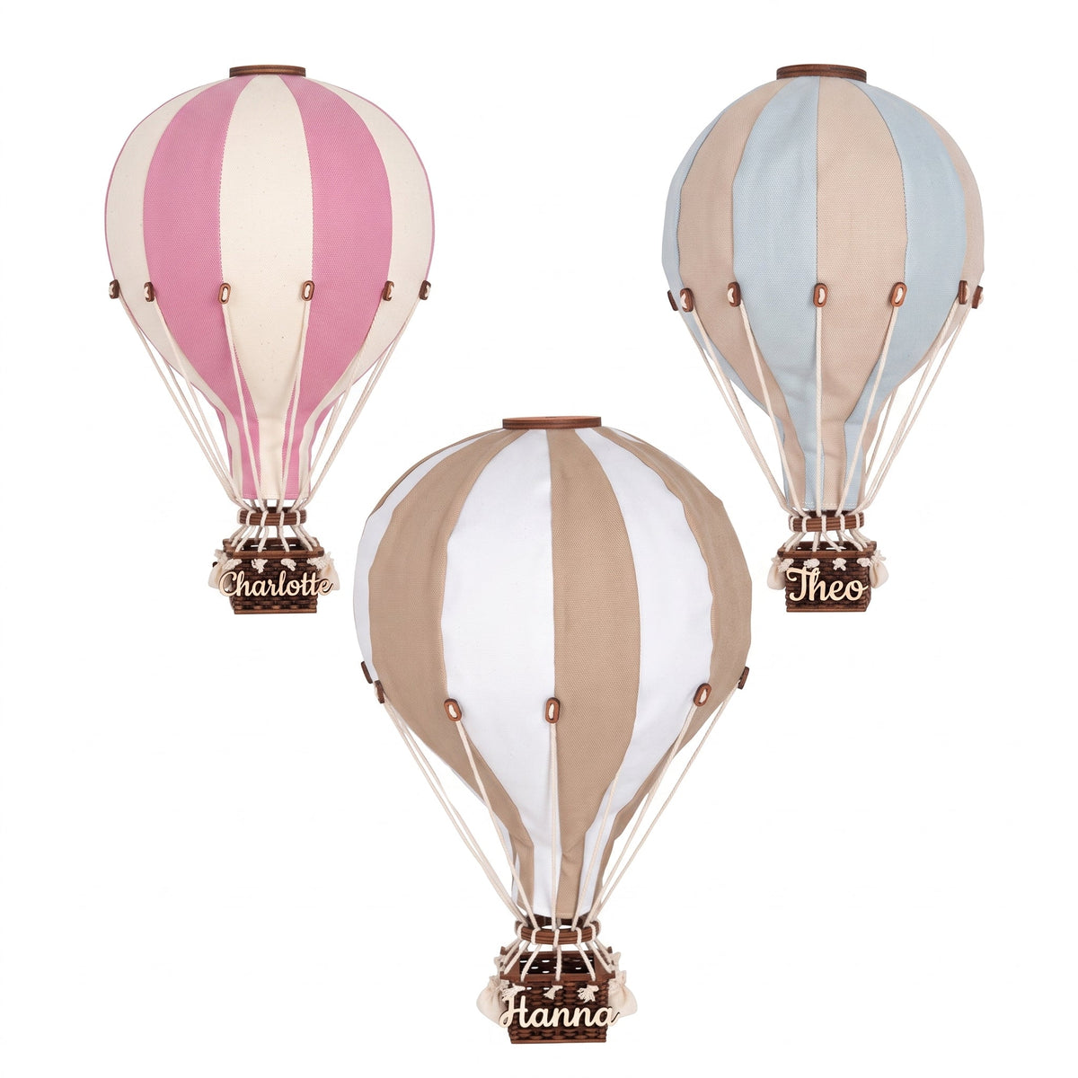 Heißluftballon Kinderzimmer Wanddeko personalisiert - wunderwunsch