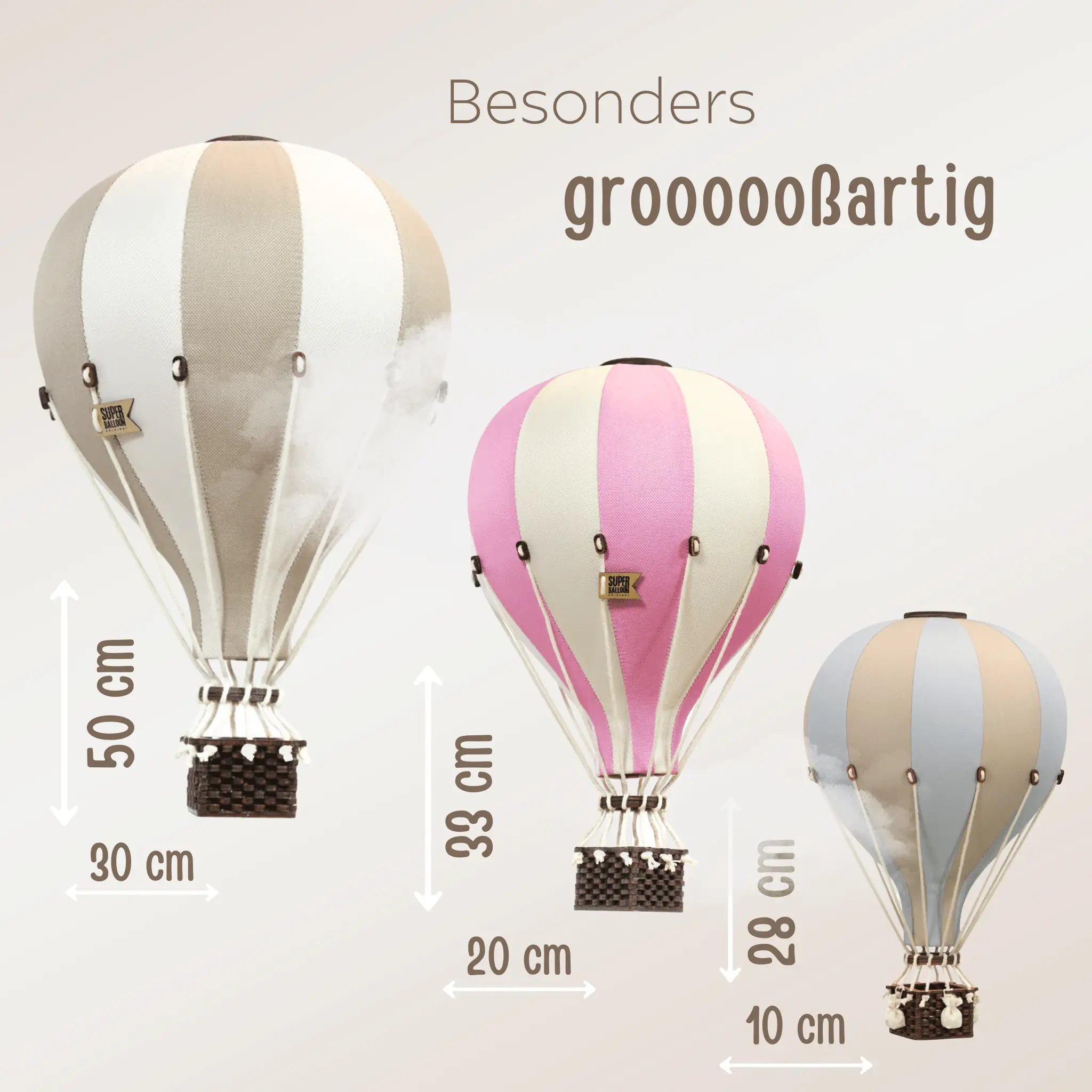Heißluftballon Kinderzimmer Wanddeko - wunderwunsch