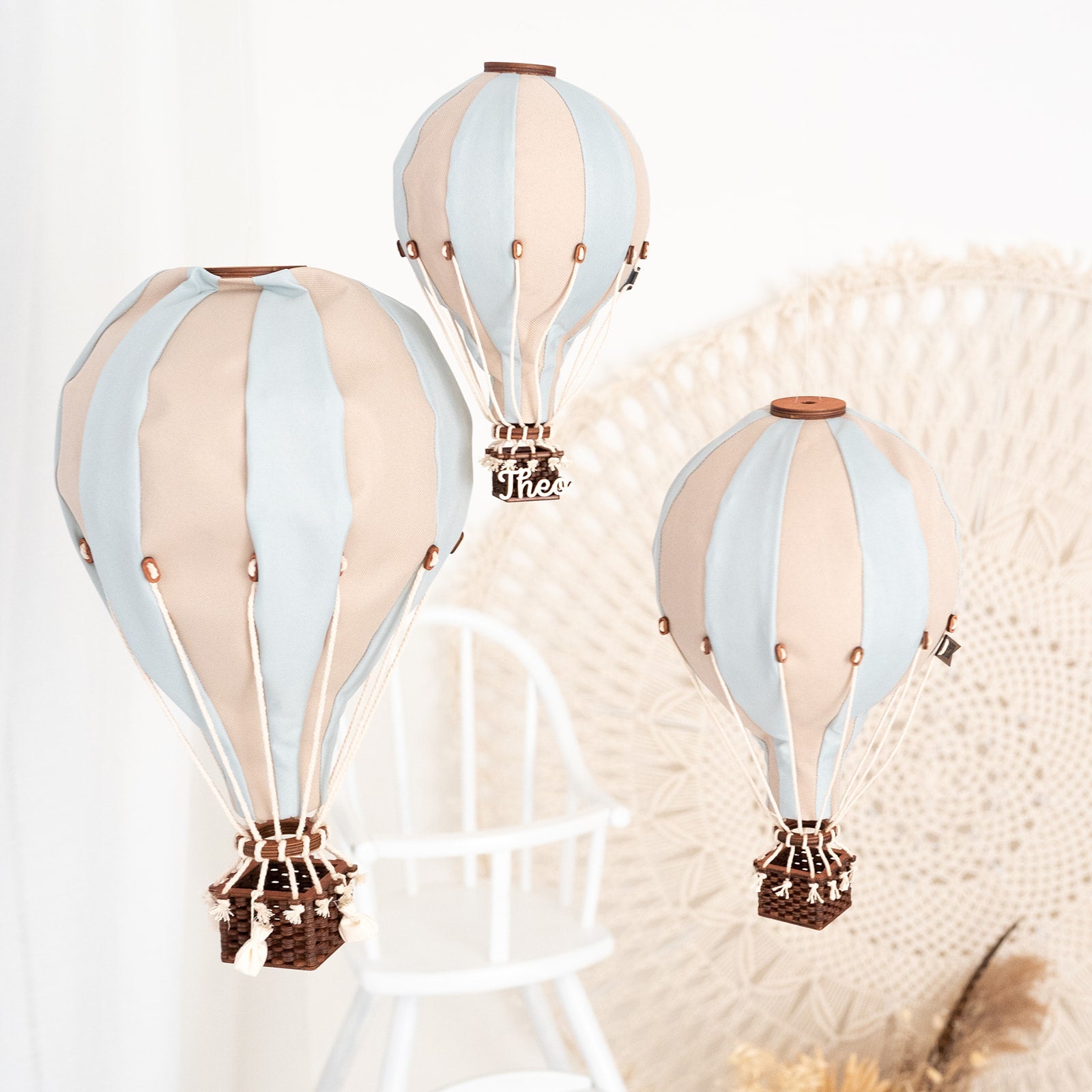 Heißluftballon Kinderzimmer Wanddeko - wunderwunsch