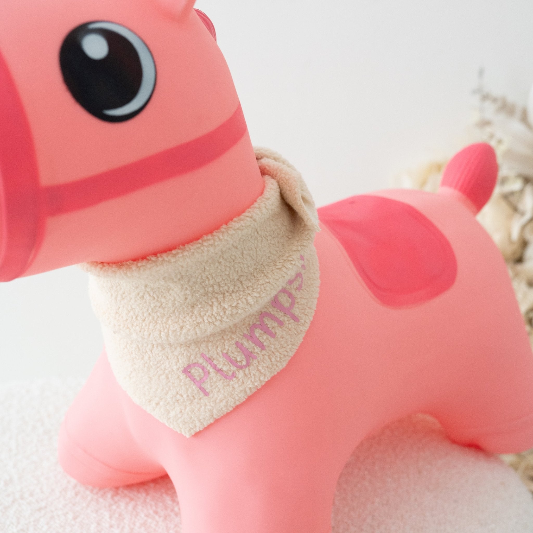 Hüpftier Pferd personalisiert - rosa und braun - wunderwunsch