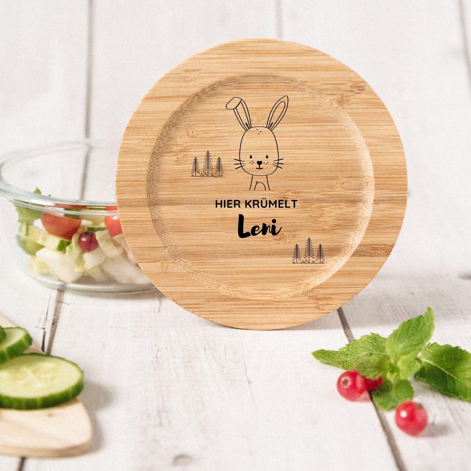 Glasdose personalisiert - Tier Bäume Gravur