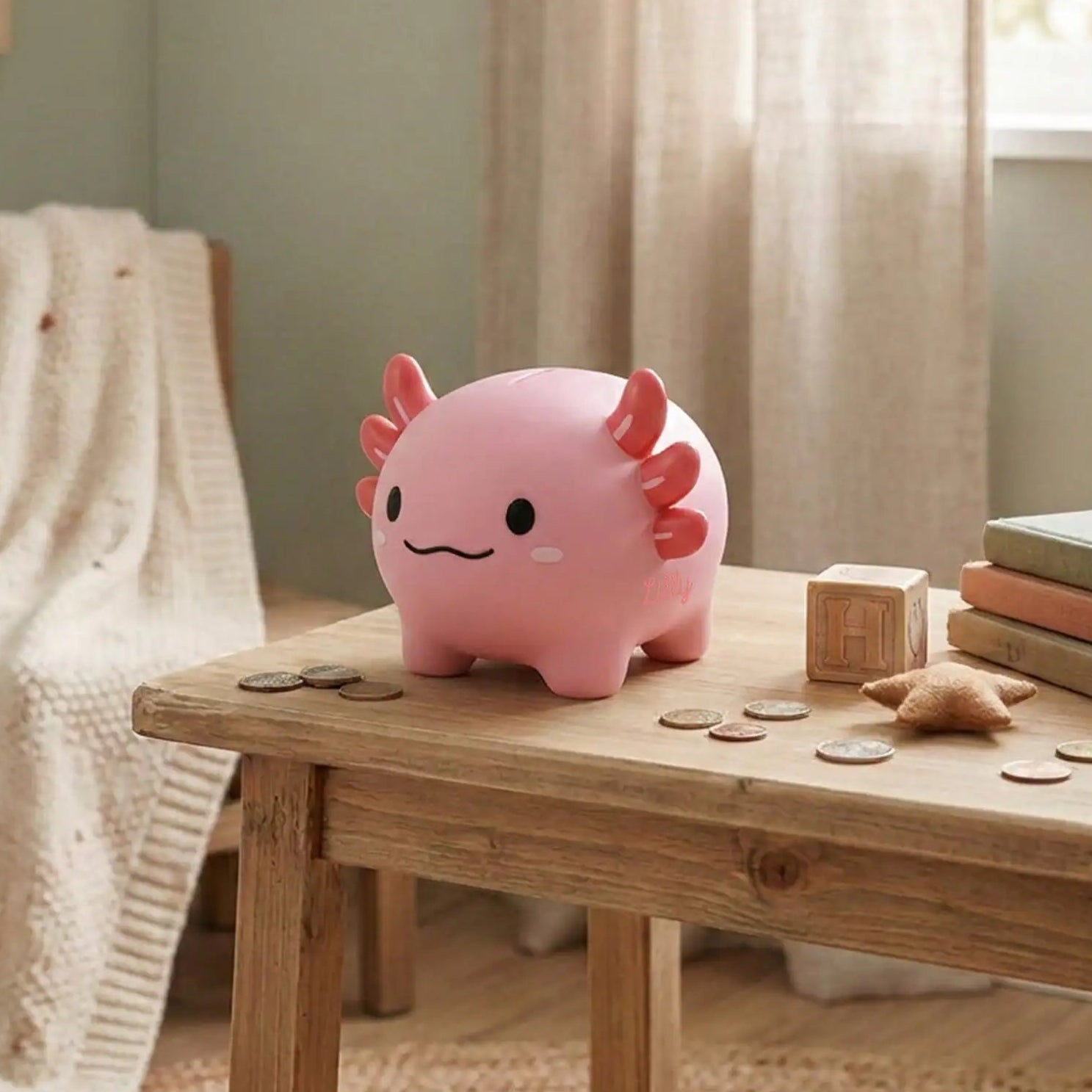 itotal Spardose Caybara & Axolotl personalisierbar - wunderwunsch