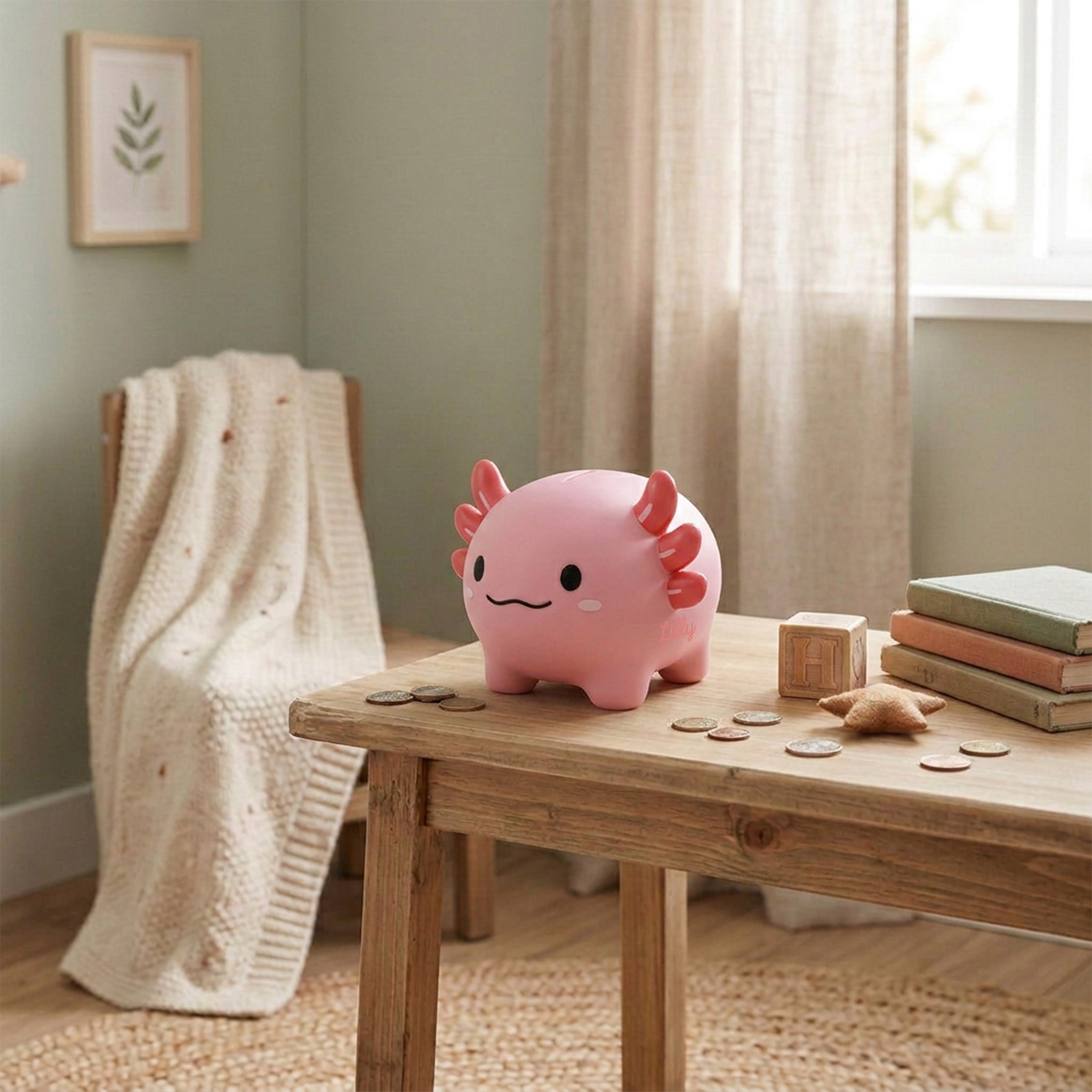 itotal Spardose Caybara & Axolotl personalisierbar - wunderwunsch