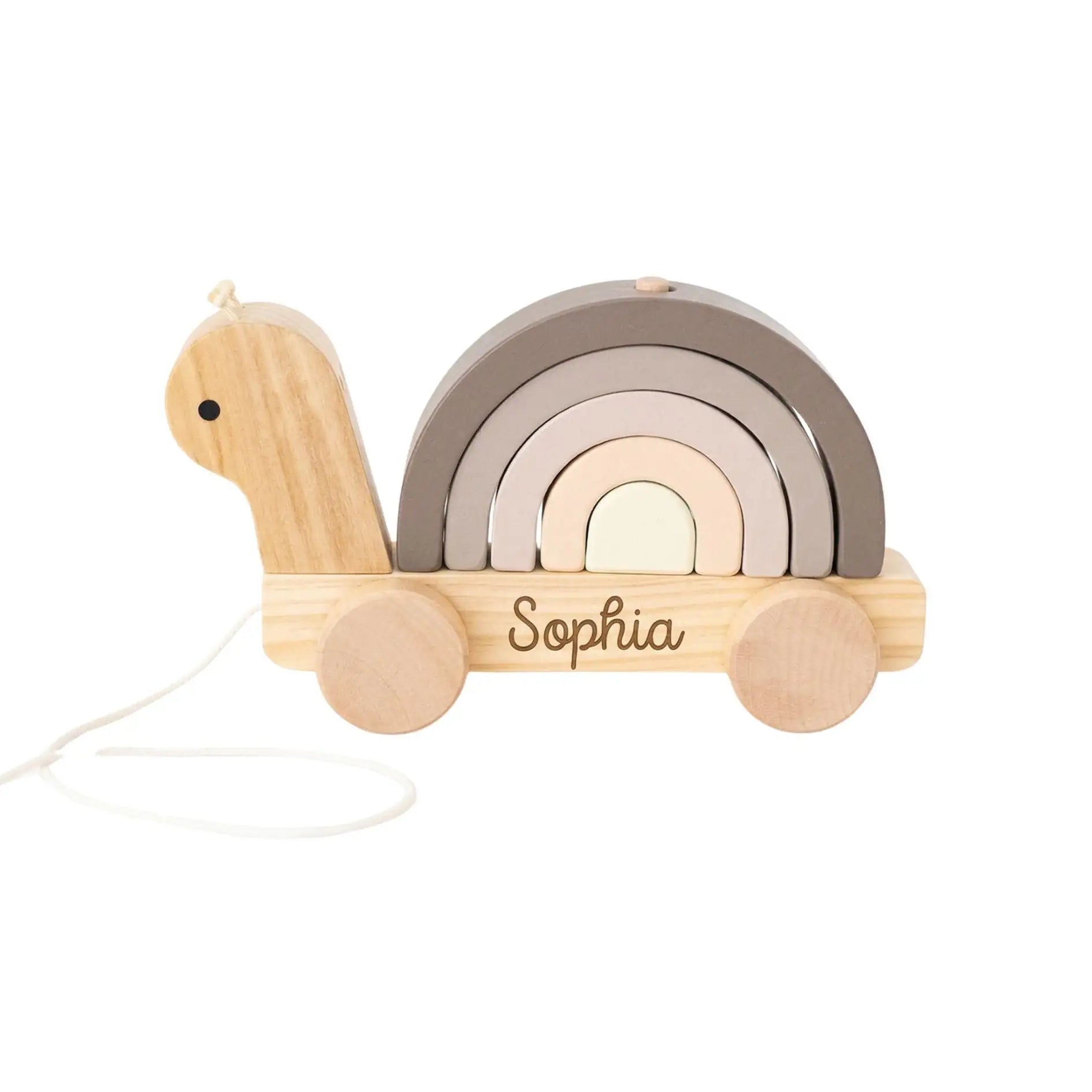 JABADABADO Nachziehtier & Stapelspiel Schnecke personalisierbar - wunderwunsch