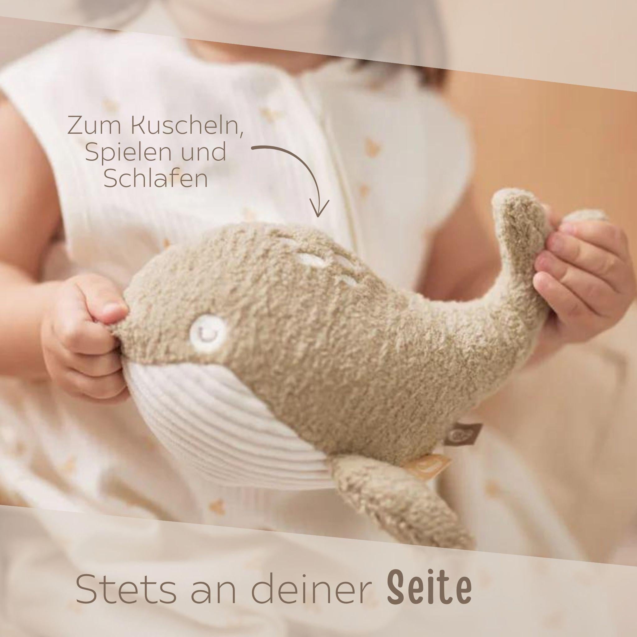 JOLLEIN Activity Stofftier Boucle personalisiert - Robbe, Wal oder Schildkröte - wunderwunsch