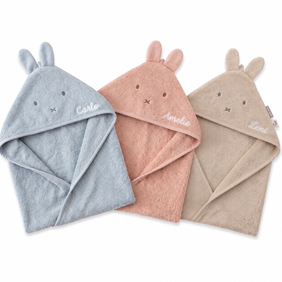 JOLLEIN Baby Kapuzenhandtuch Frottee personalisiert - Miffy - wunderwunsch