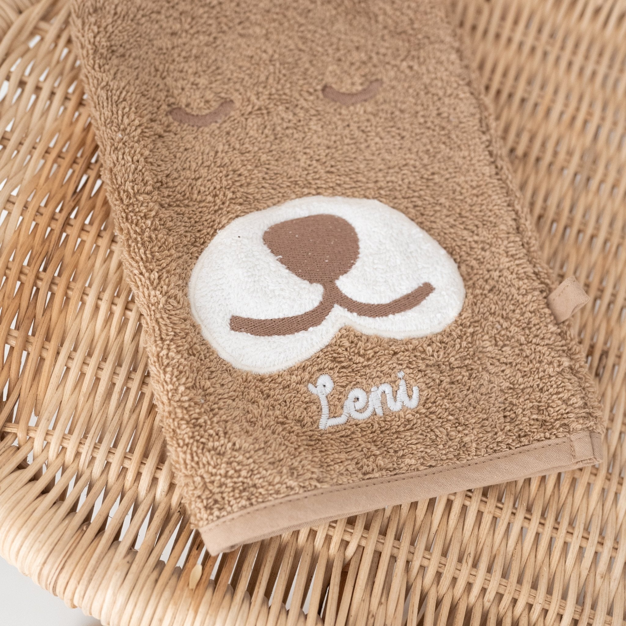 JOLLEIN Dino oder Bär Baby Waschhandschuh Frottee - wunderwunsch