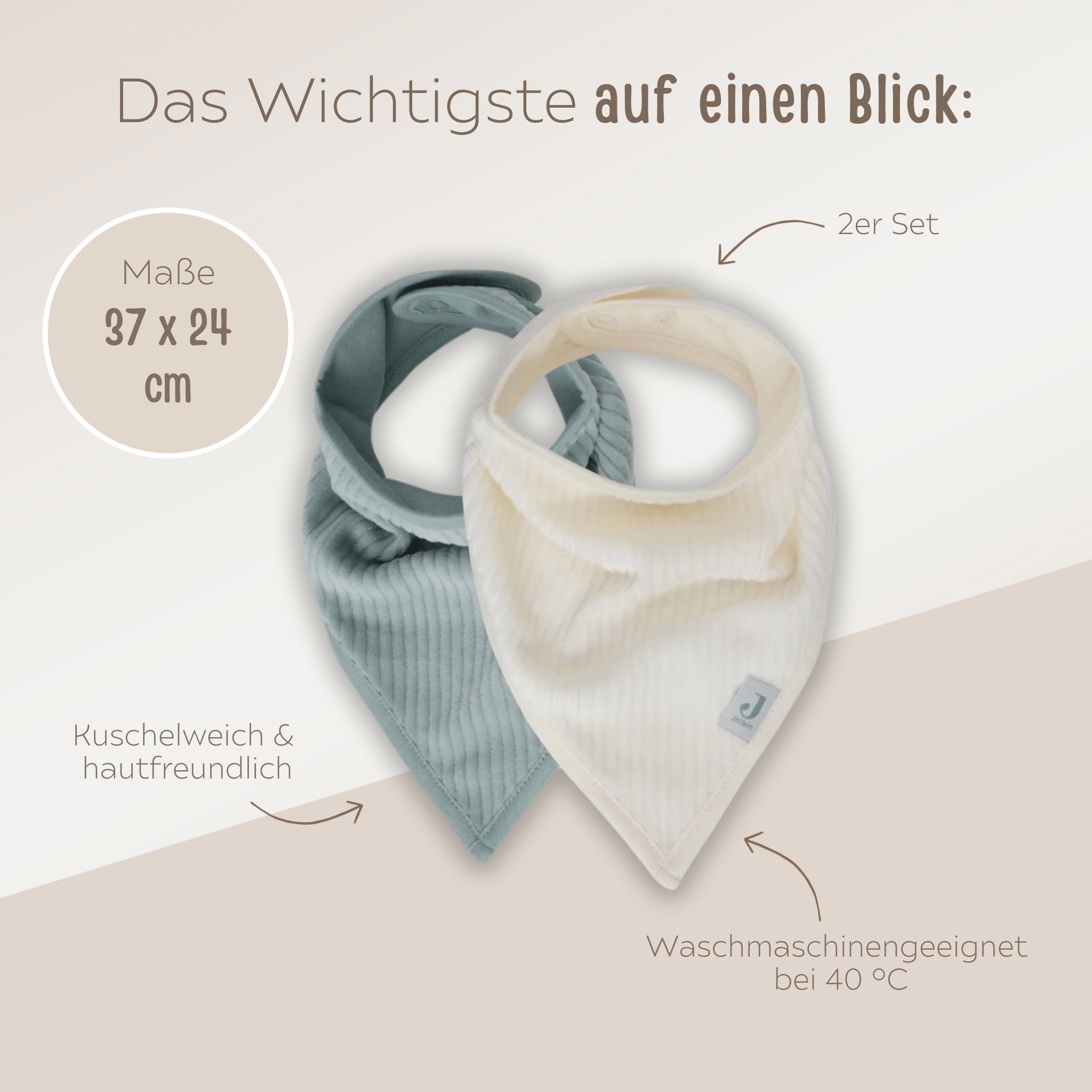 JOLLEIN Halstuch - Set personalisiert - Cord - wunderwunsch