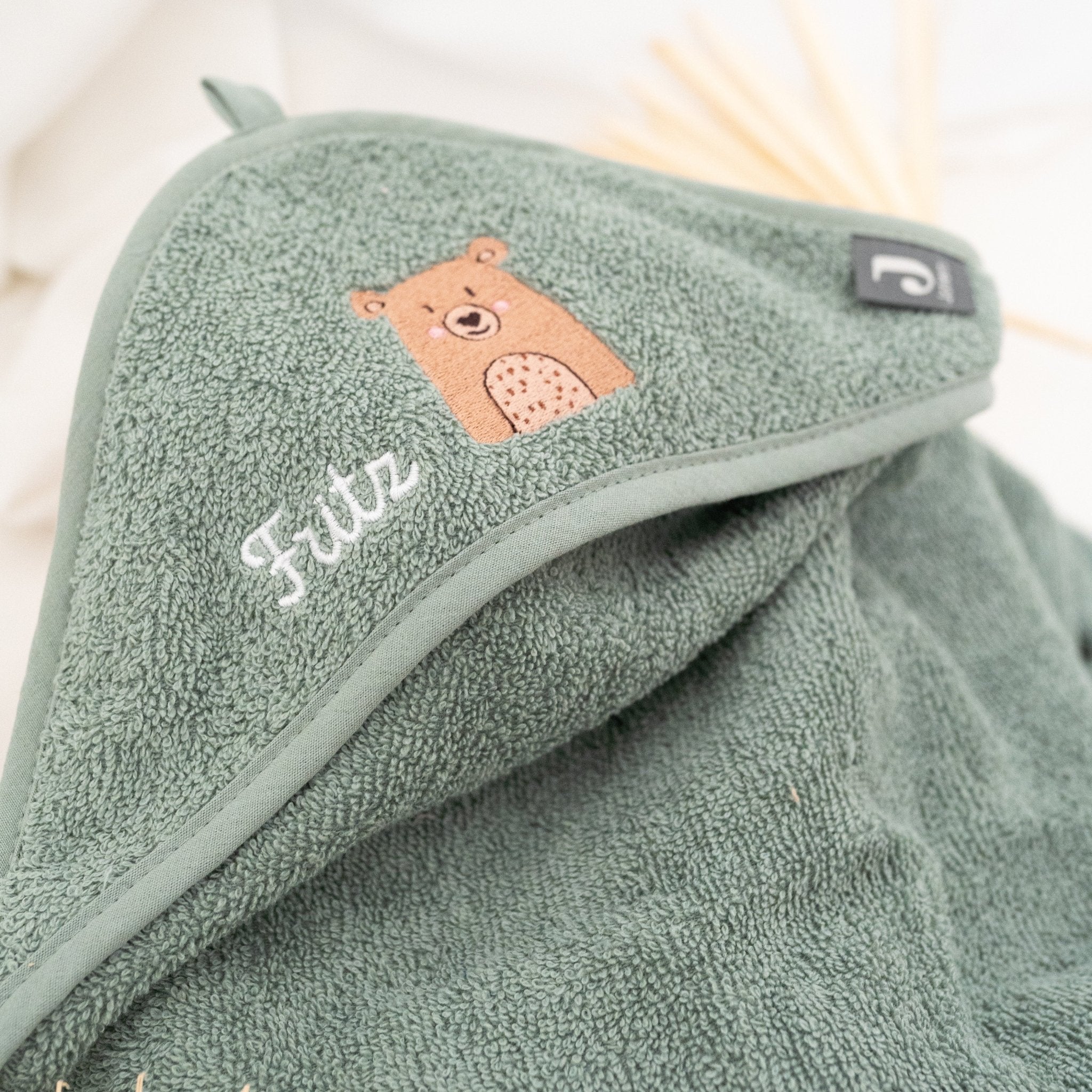 JOLLEIN Handtuch Groß 100 x 100cm personalisiert - Wunderwunsch Tiere - wunderwunsch