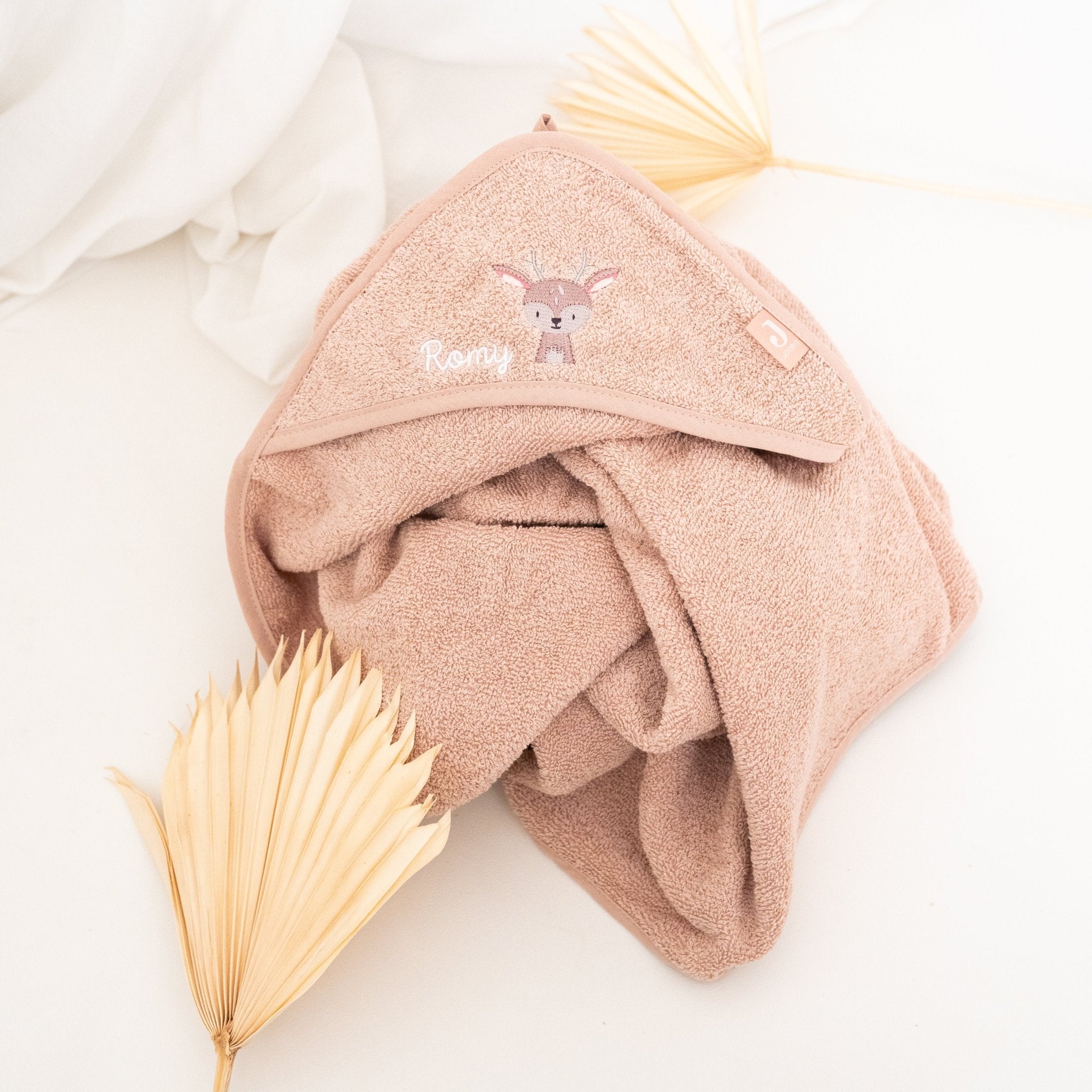 JOLLEIN Handtuch Groß 100 x 100cm personalisiert - Wunderwunsch Tiere - wunderwunsch