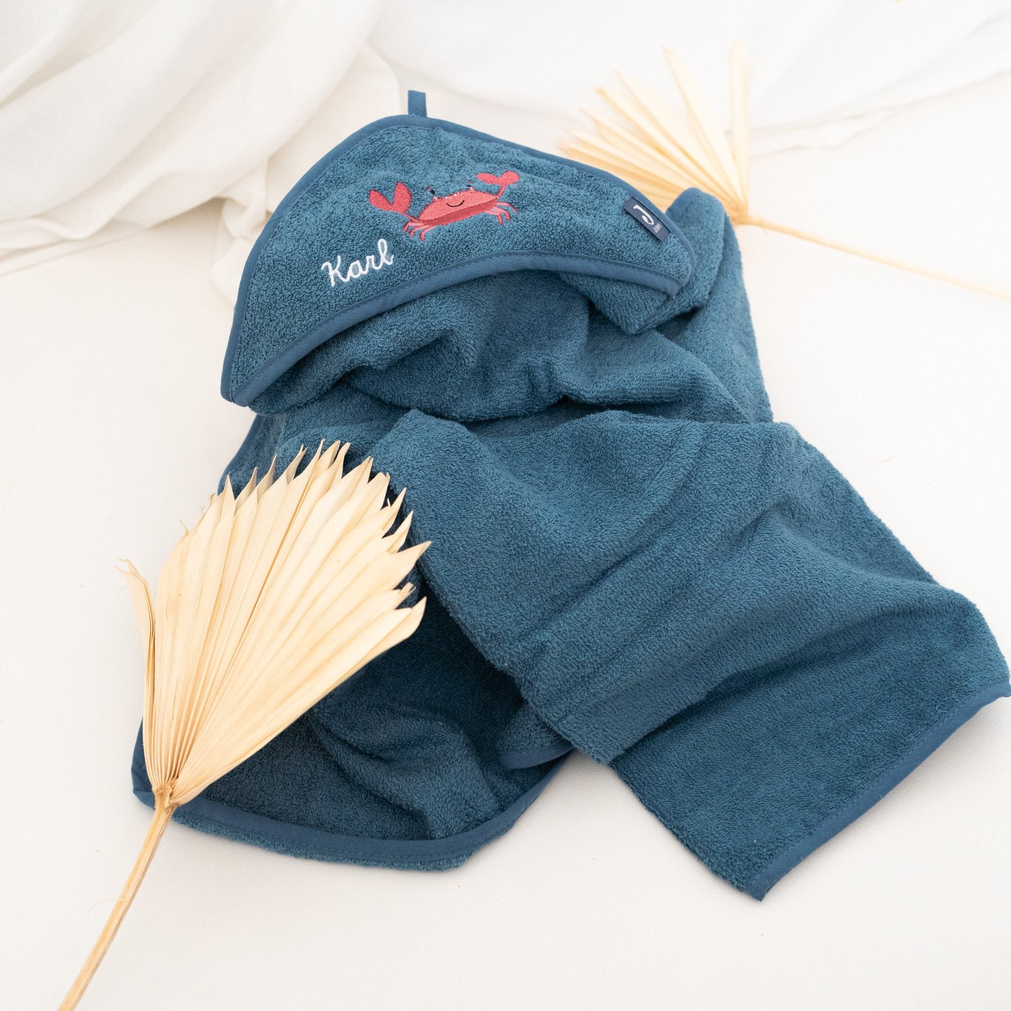 JOLLEIN Handtuch Groß 100 x 100cm personalisiert - Wunderwunsch Tiere - wunderwunsch