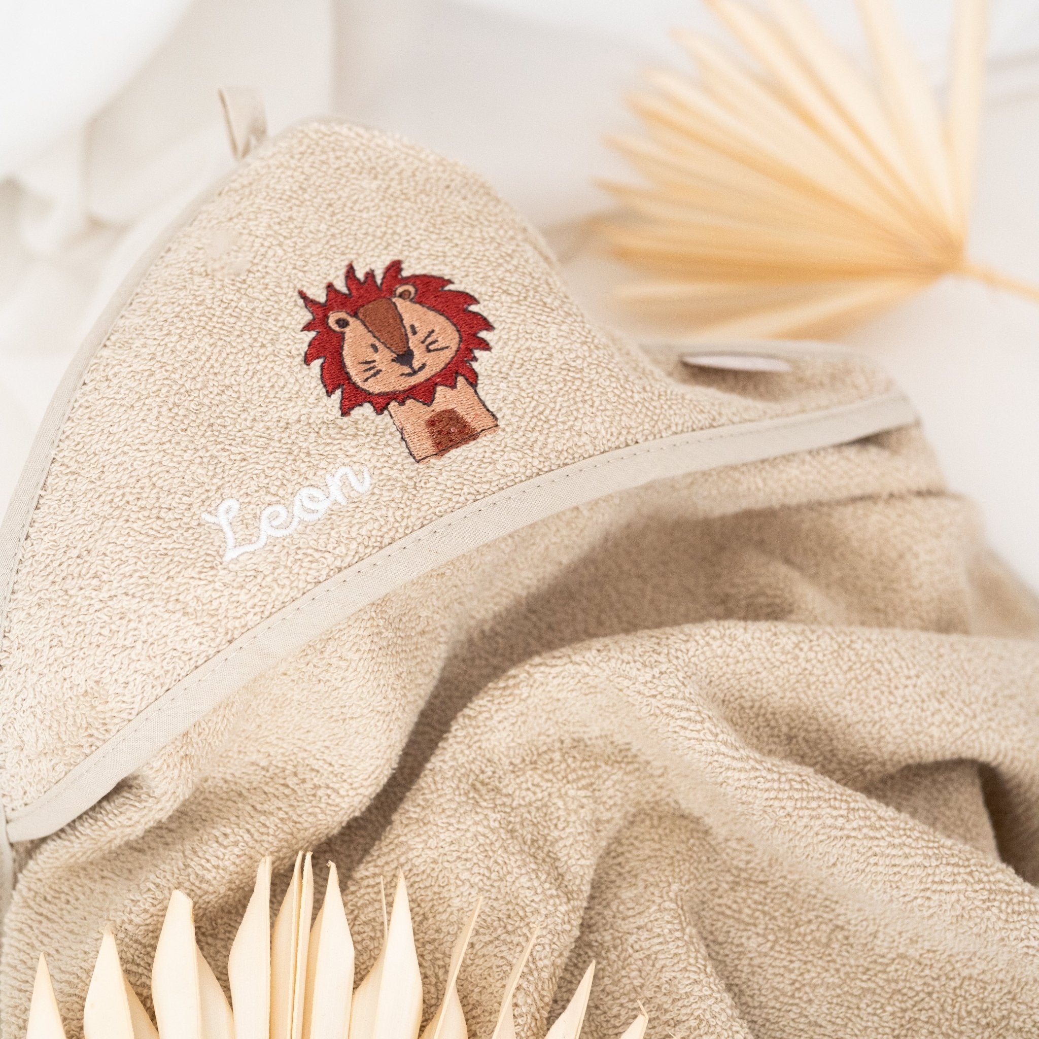 JOLLEIN Handtuch Groß 100 x 100cm personalisiert - Wunderwunsch Tiere - wunderwunsch