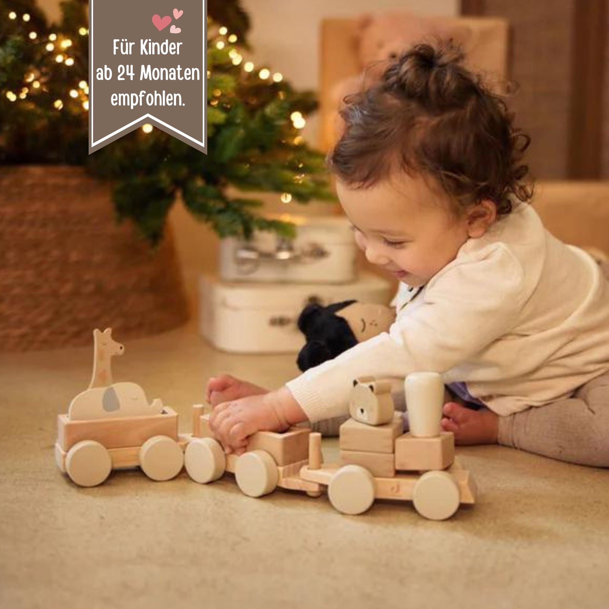 JOLLEIN Holz Eisenbahn Dschungel personalisiert - wunderwunsch