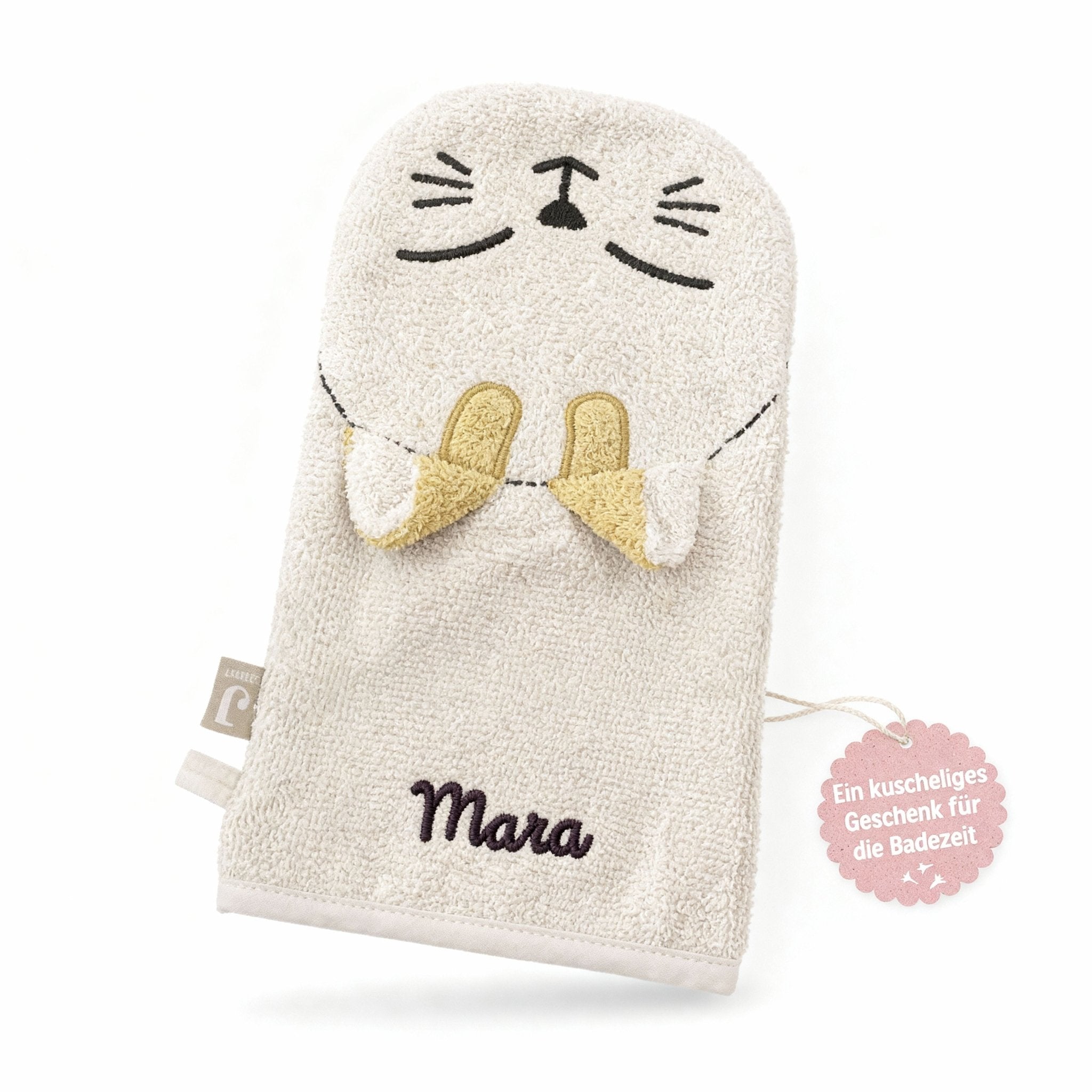 JOLLEIN Hund oder Katze Baby Waschhandschuh Frottee - wunderwunsch