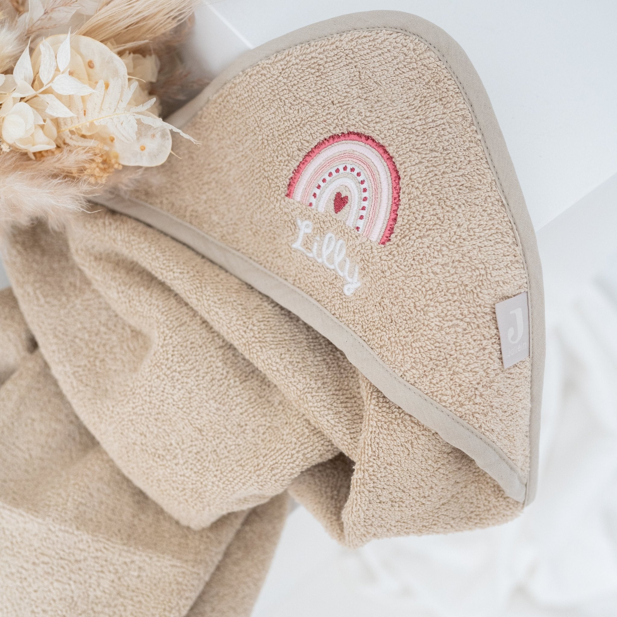 JOLLEIN Kapuzenhandtuch mit Regenbogen - wunderwunsch