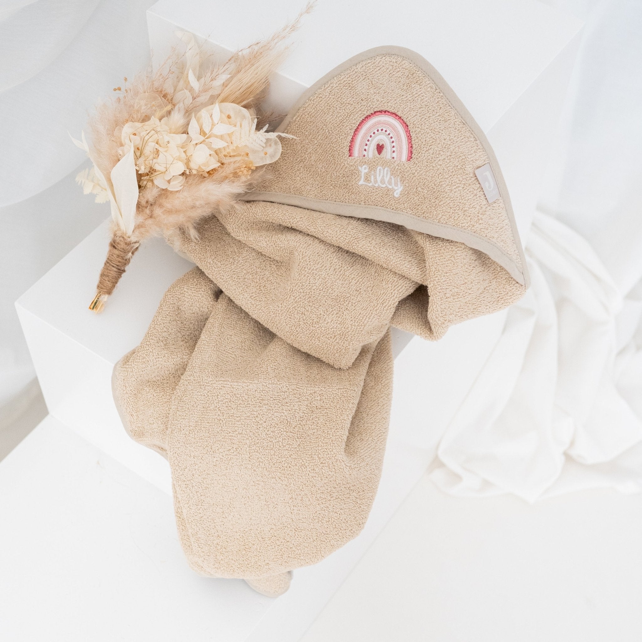 JOLLEIN Kapuzenhandtuch mit Regenbogen - wunderwunsch