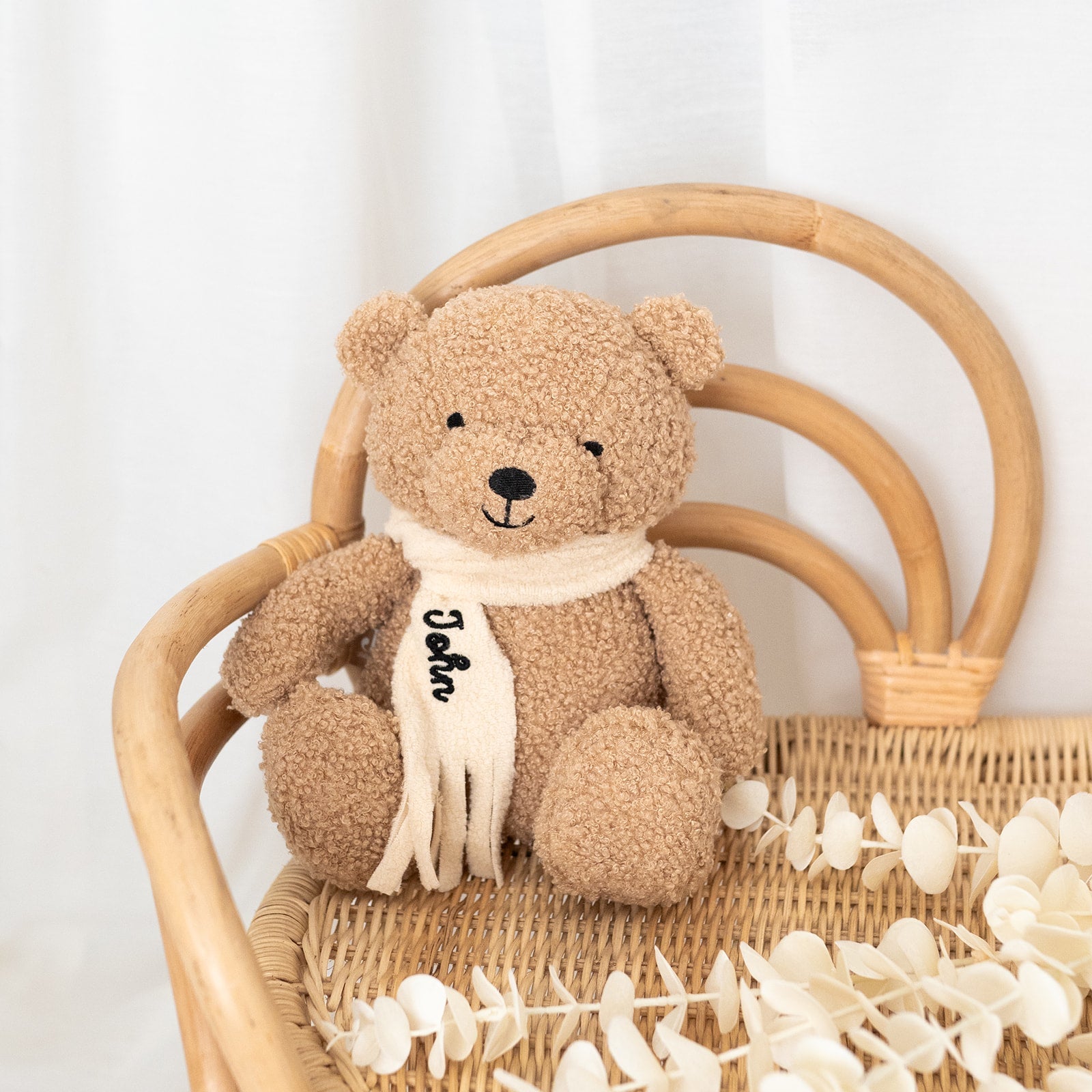 JOLLEIN Kuscheltier Boucle Teddybär personalisiert - wunderwunsch