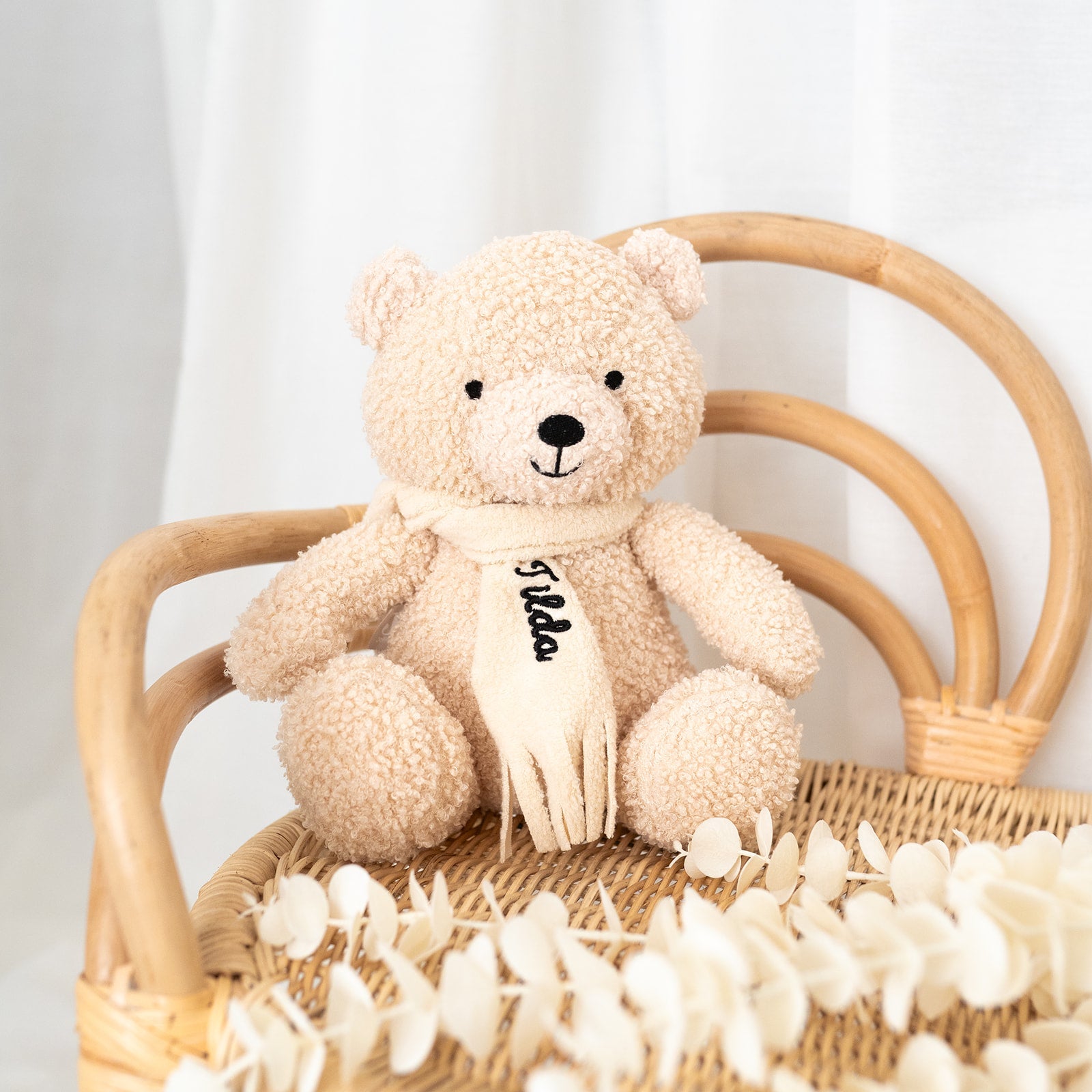 JOLLEIN Kuscheltier Boucle Teddybär personalisiert - wunderwunsch