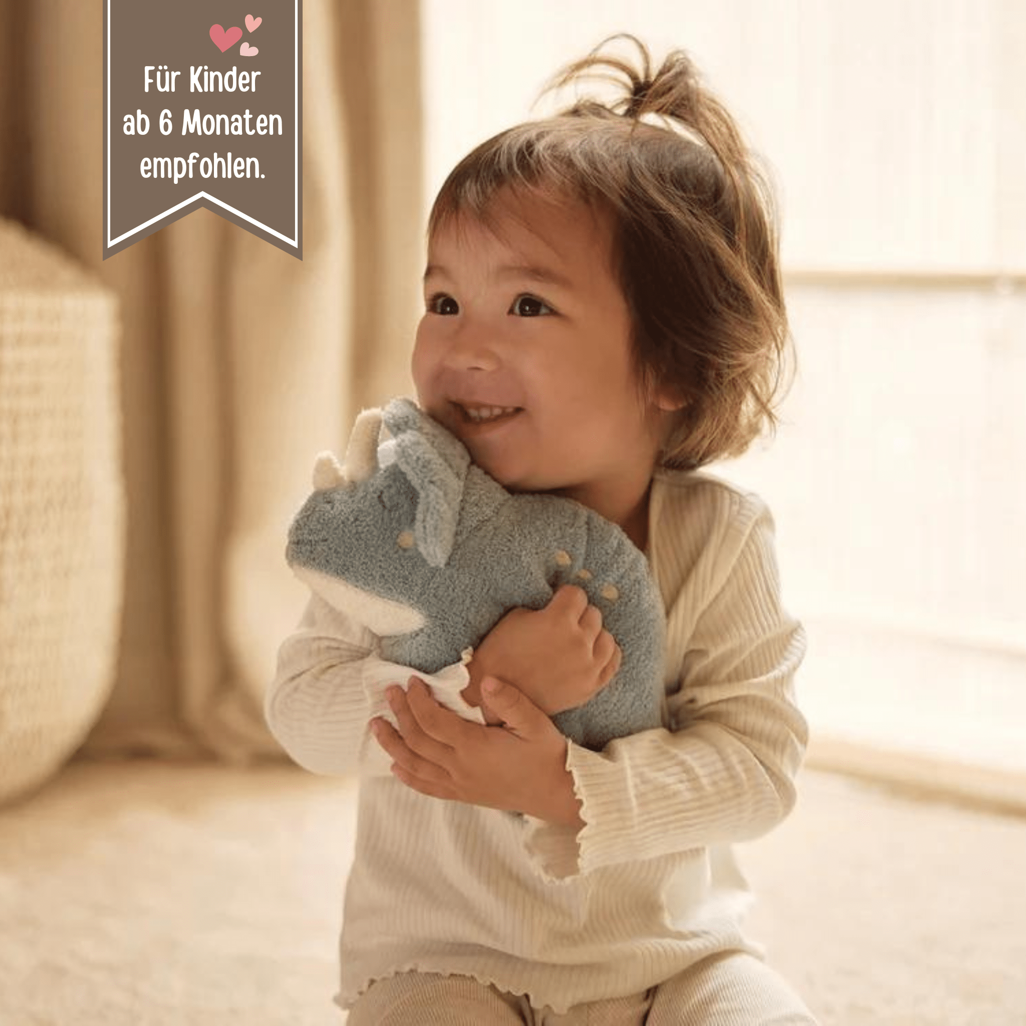 JOLLEIN Kuscheltier Dino personalisiert - wunderwunsch