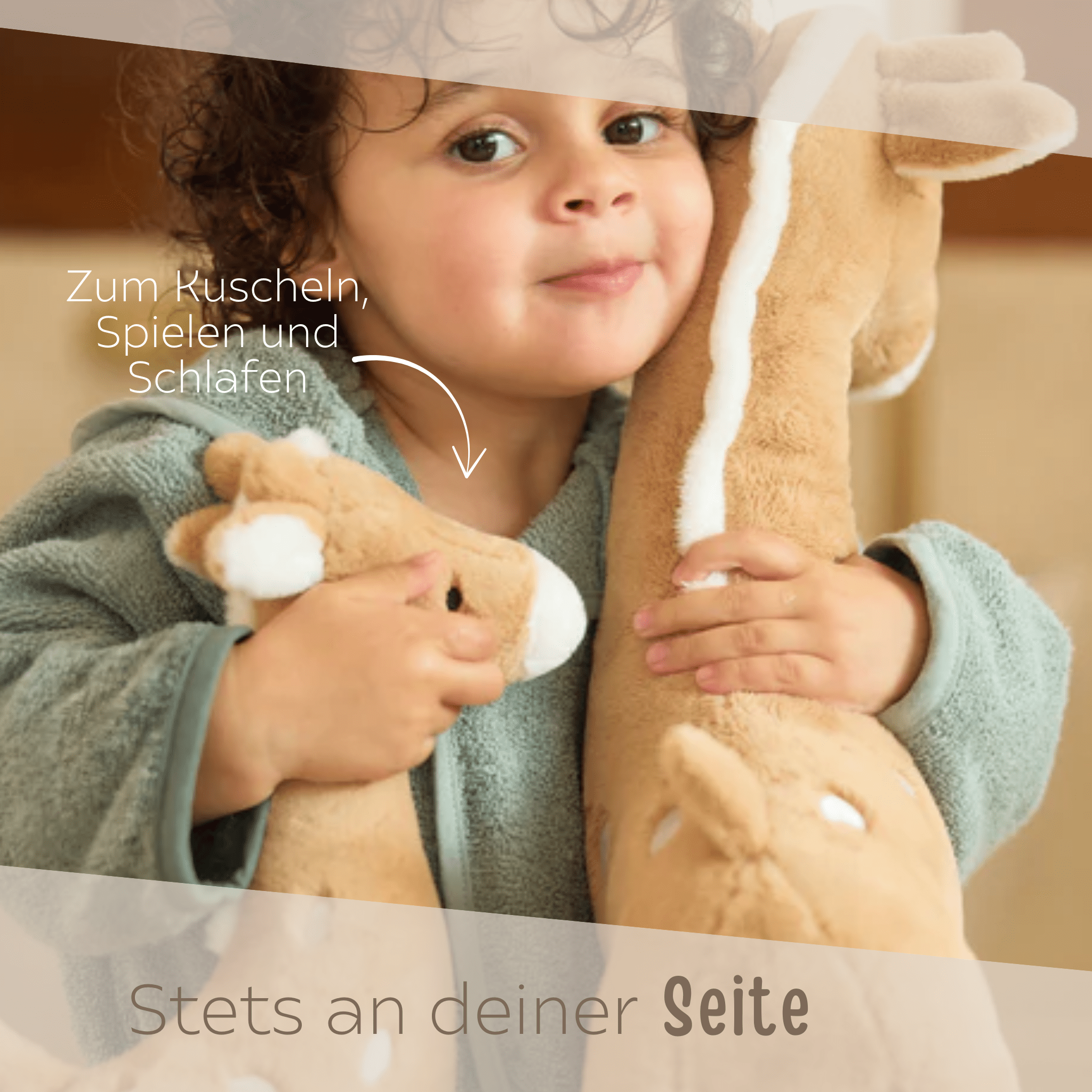 JOLLEIN Kuscheltier Giraffe personalisierbar - wunderwunsch