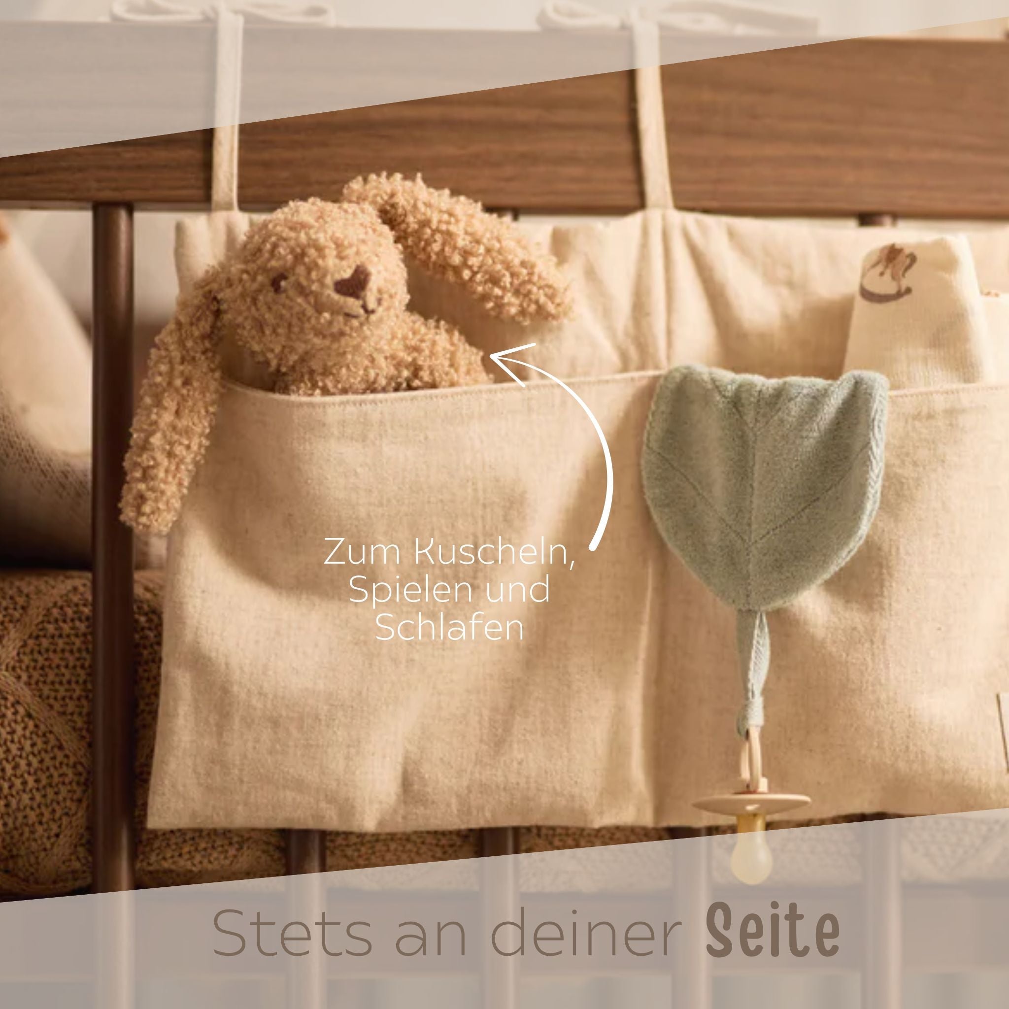 JOLLEIN Kuscheltier Hase Bouclé biscuit - wunderwunsch