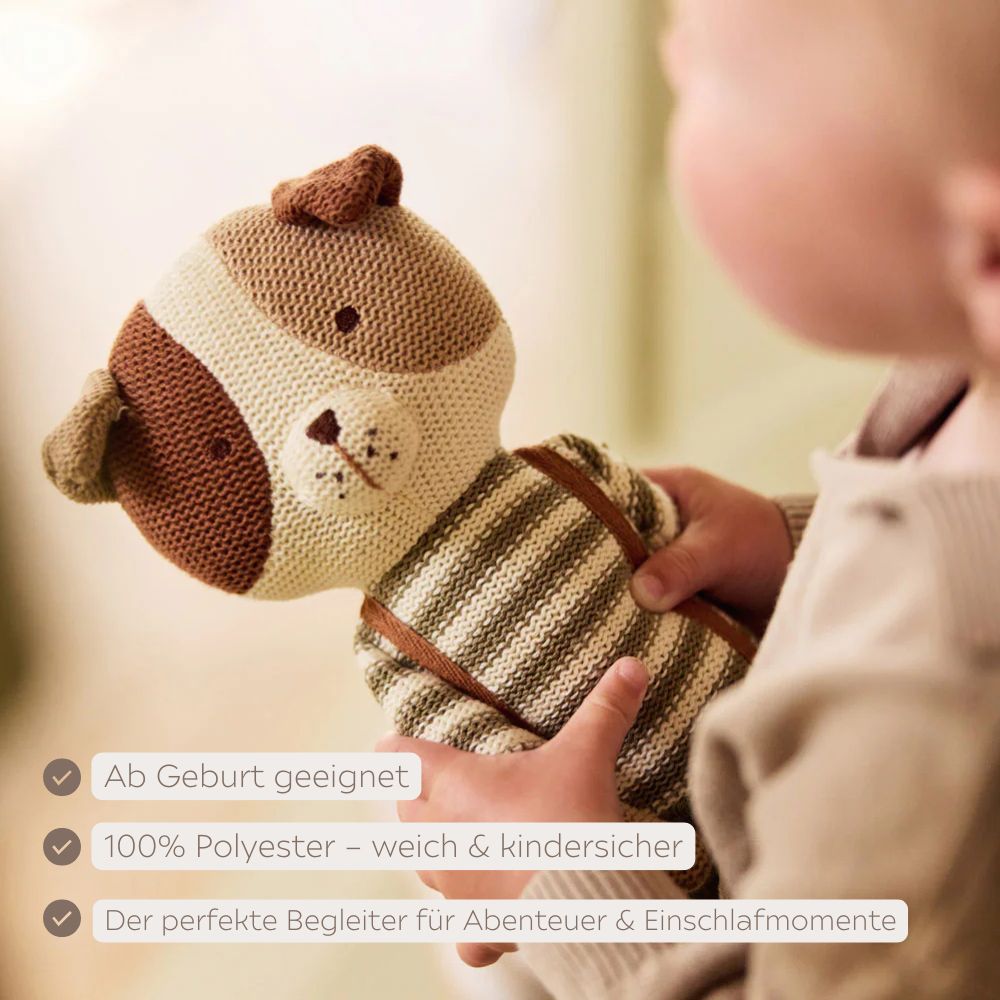 JOLLEIN Kuscheltier Hund oder Katze personalisierbar - wunderwunsch