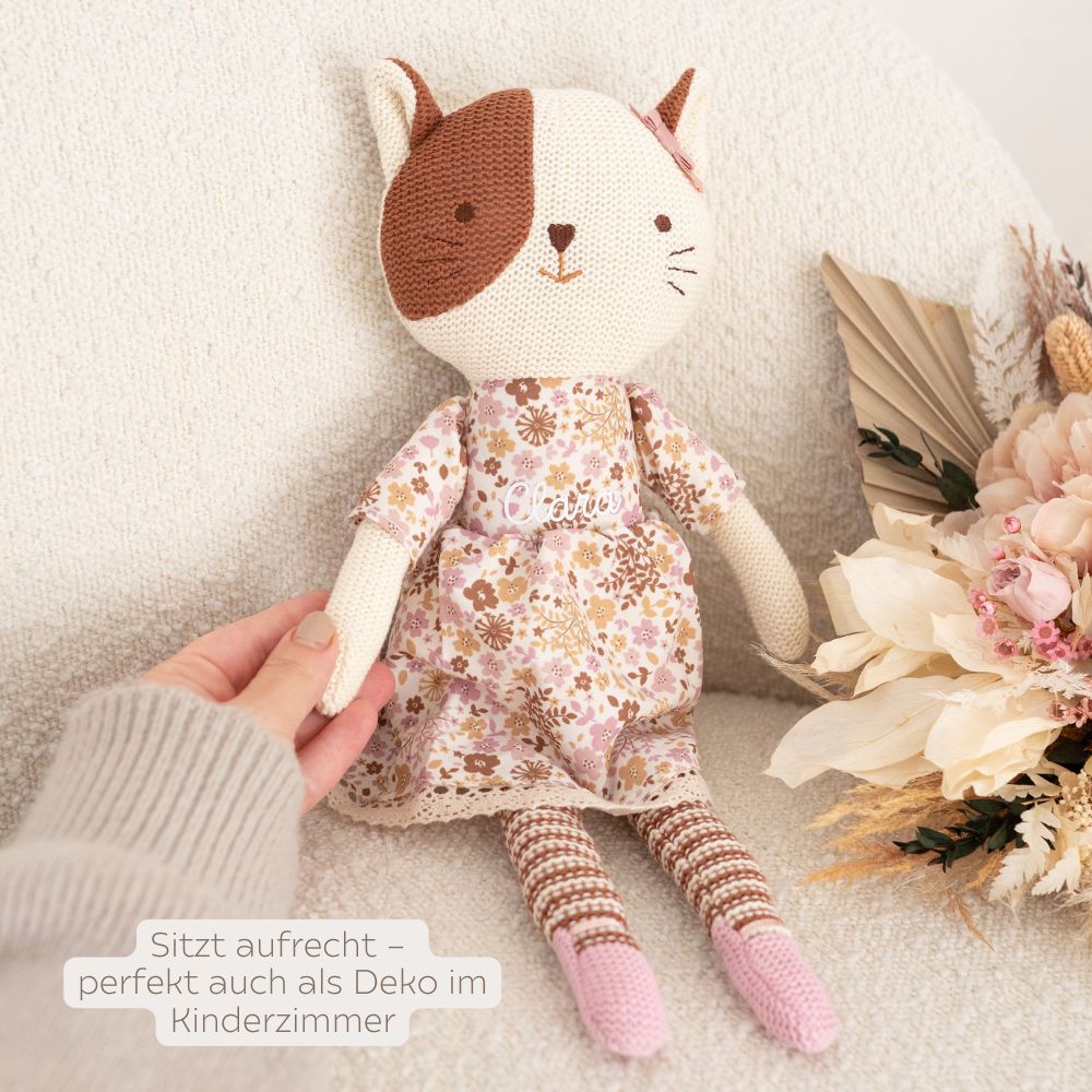 JOLLEIN Kuscheltier Hund oder Katze personalisierbar - wunderwunsch