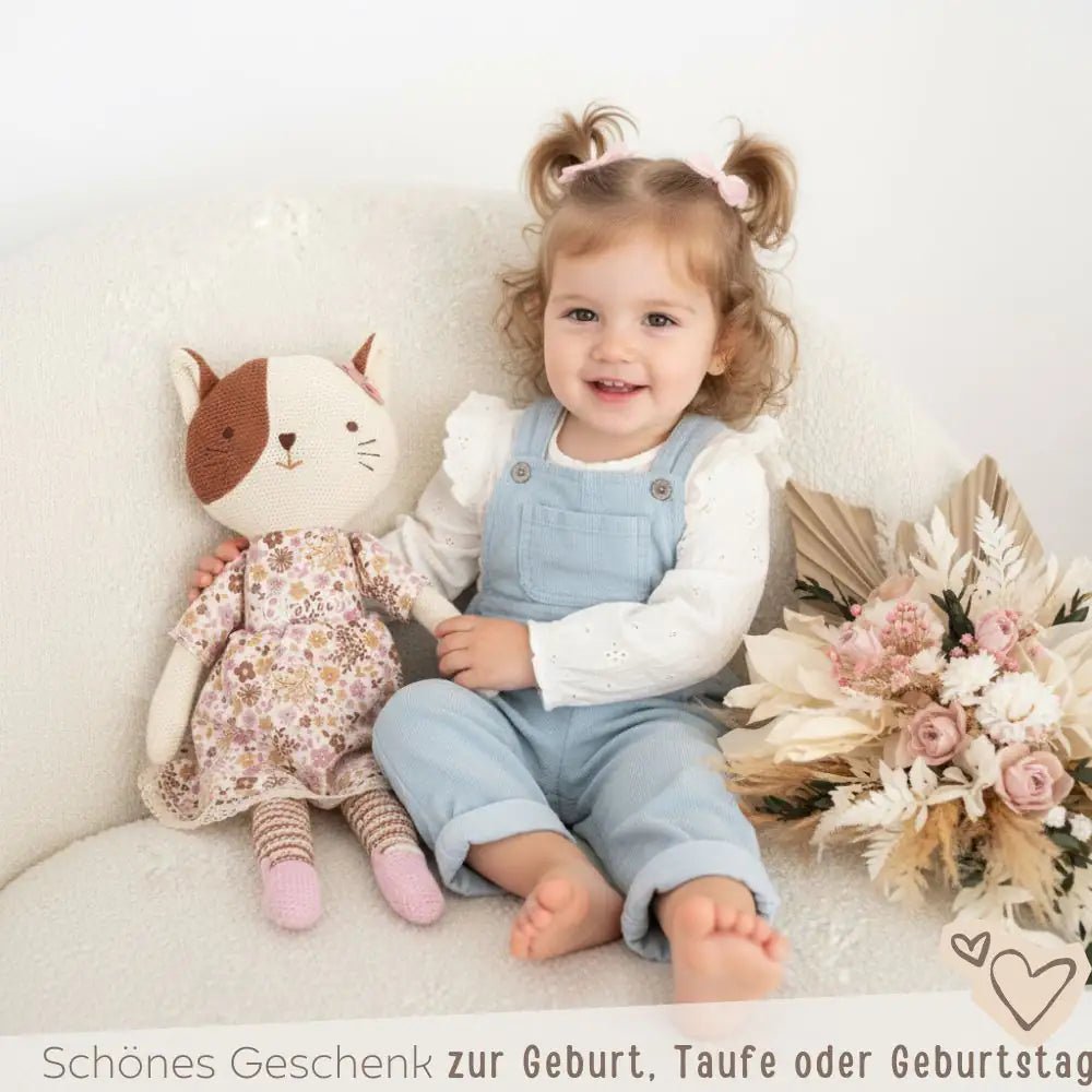 JOLLEIN Kuscheltier Hund oder Katze personalisierbar - wunderwunsch