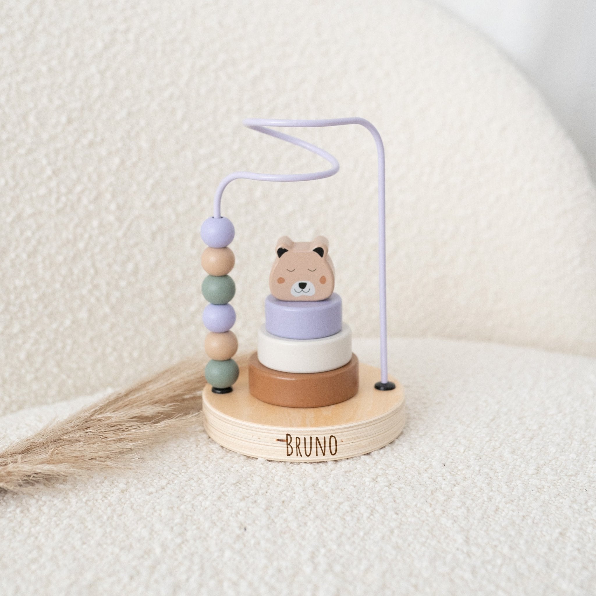 JOLLEIN Motorikschleife personalisiert - Bär & Krokodil - wunderwunsch