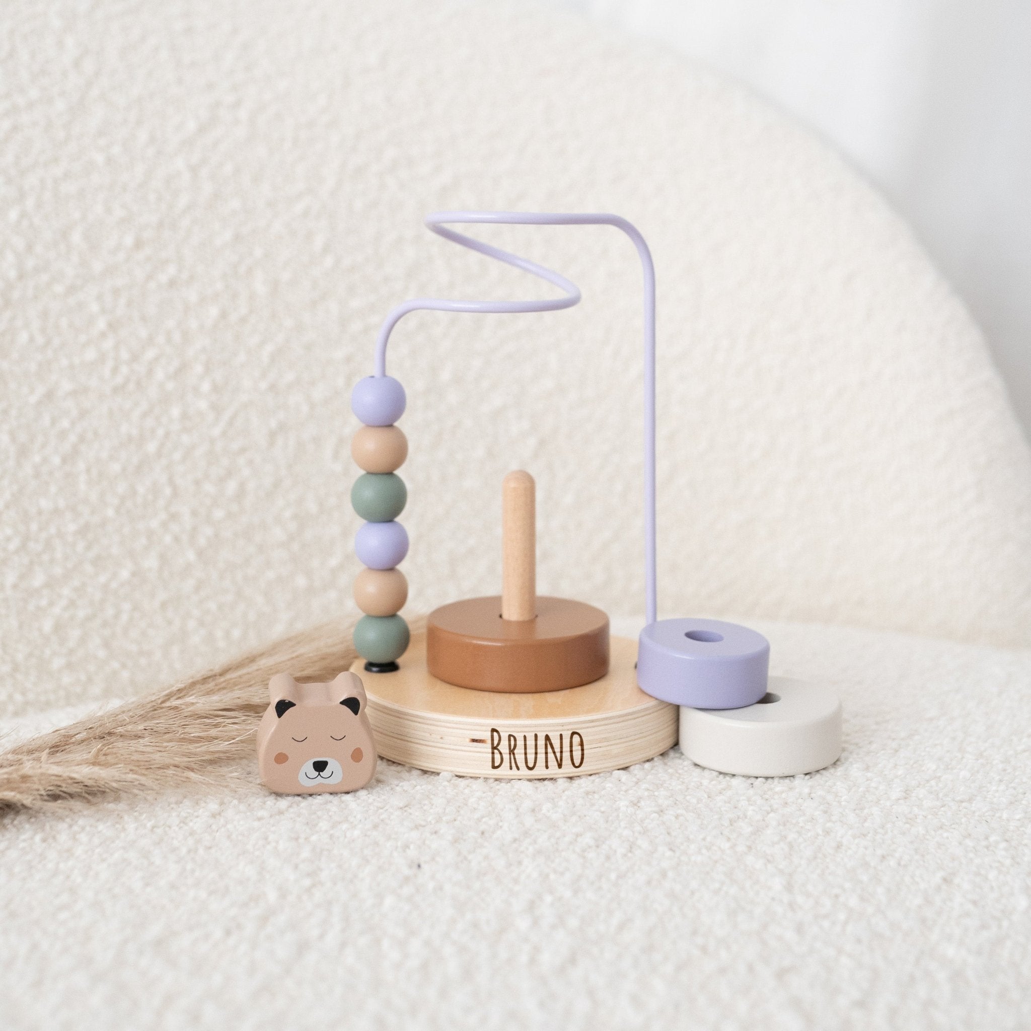 JOLLEIN Motorikschleife personalisiert - Bär & Krokodil - wunderwunsch