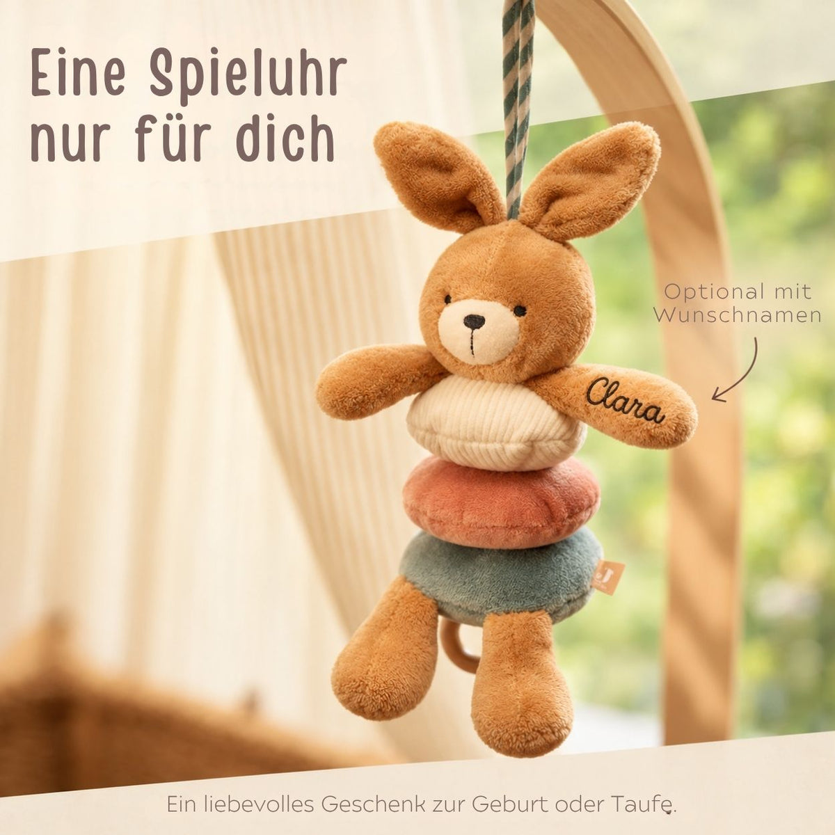 JOLLEIN Plüsch Spieluhr personalisiert - Jollies - wunderwunsch