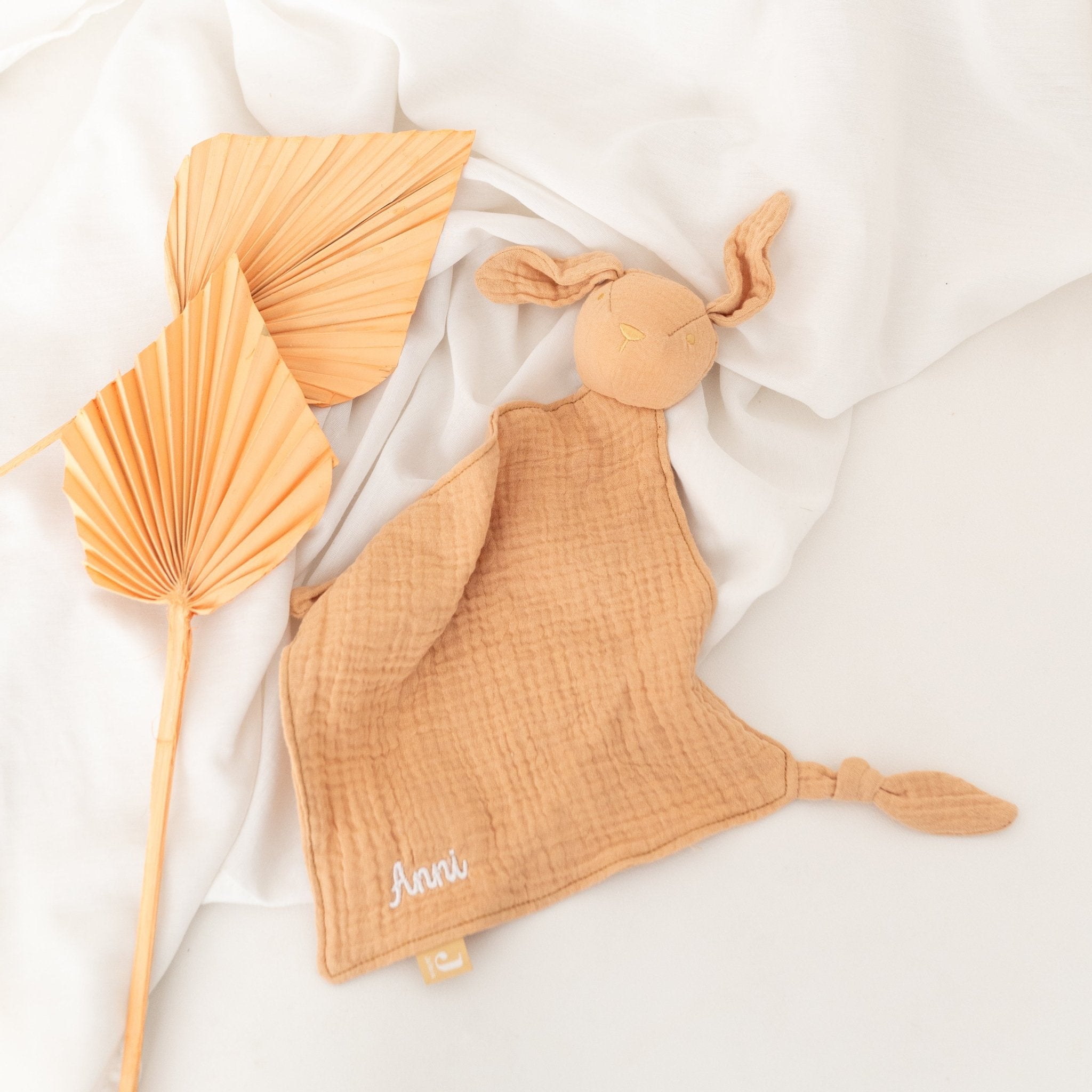 JOLLEIN Schmusetuch Hase personalisiert - wunderwunsch