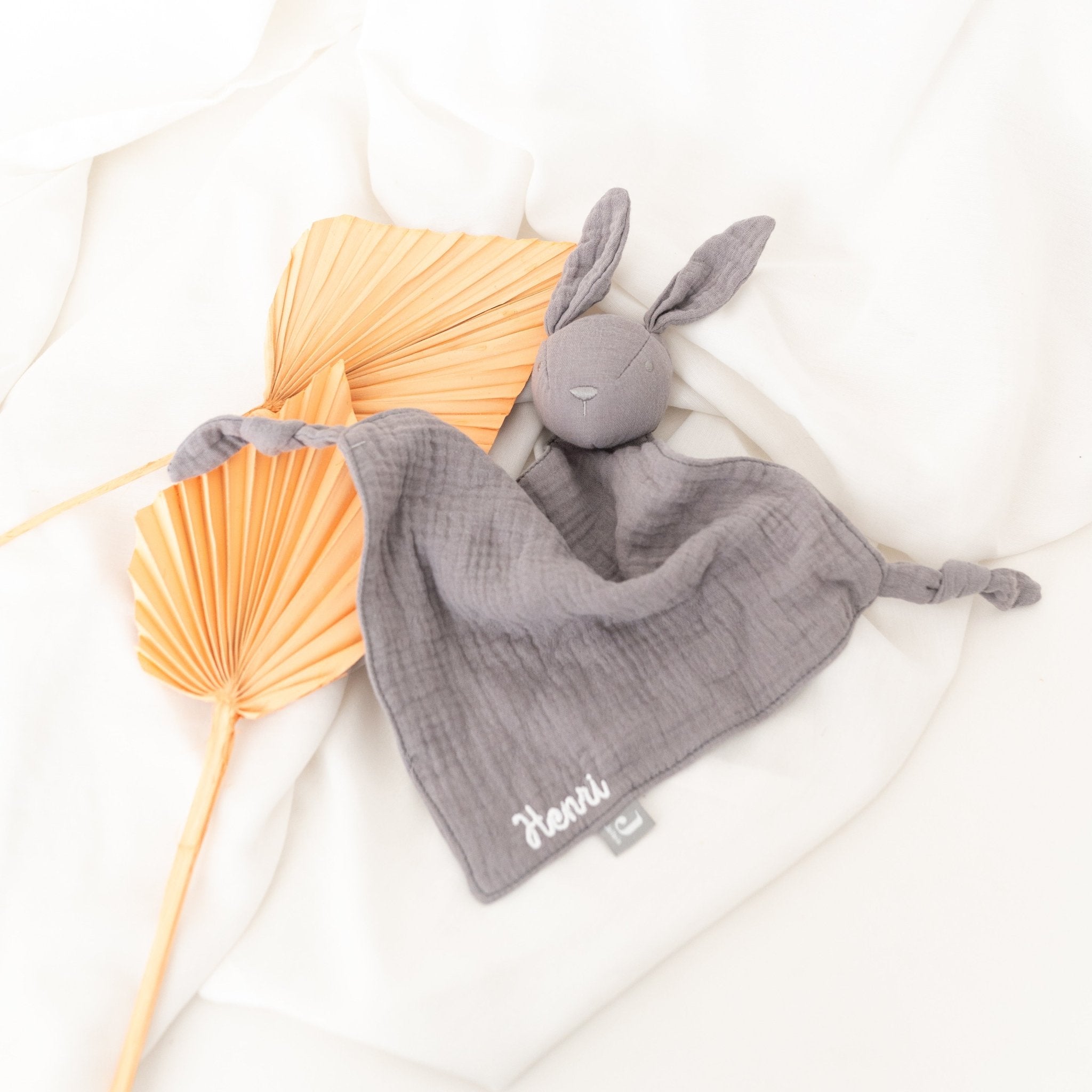 JOLLEIN Schmusetuch Hase personalisiert - wunderwunsch